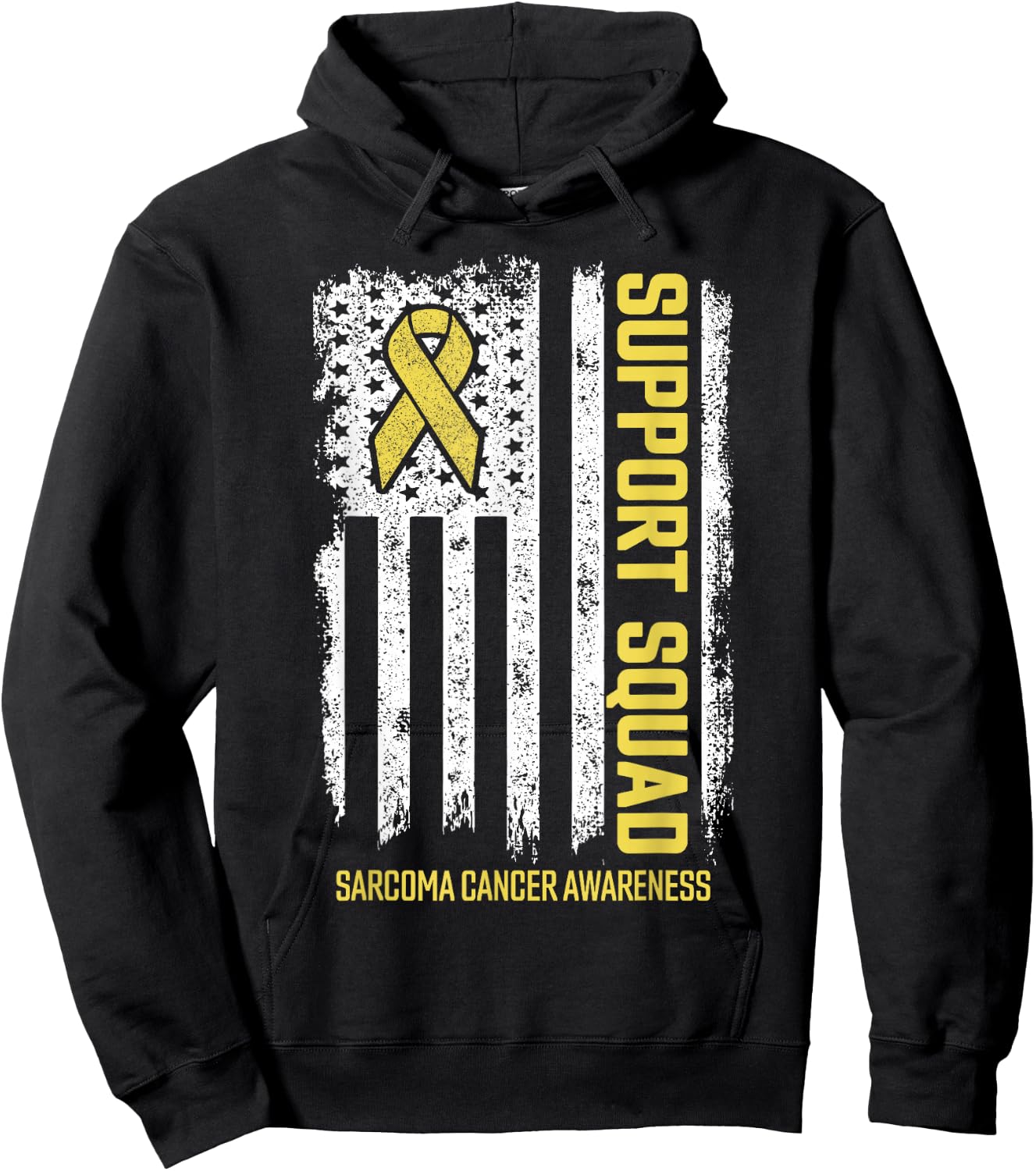 Sarcoma Cancer Shirts Support Squad Sarcoma Cancer Awareness Hoodie - Hoodie | Black