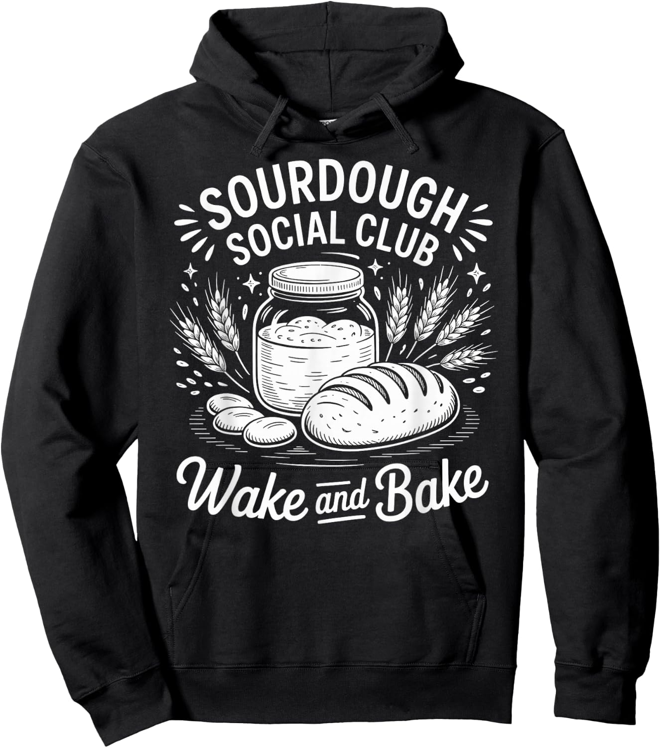 Sourdough Social Club wake And Bake Hoodie - Hoodie | Black