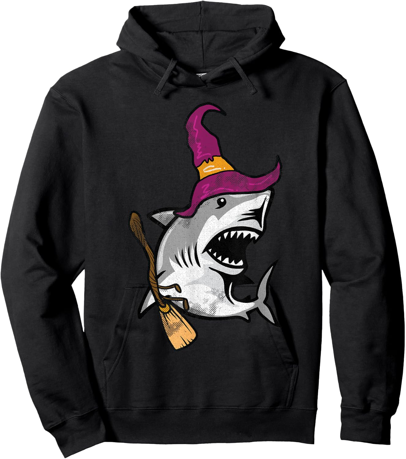 Shark Witch Lazy Halloween Costume Cute Sea Ocean Animal Hoodie - Hoodie | Black