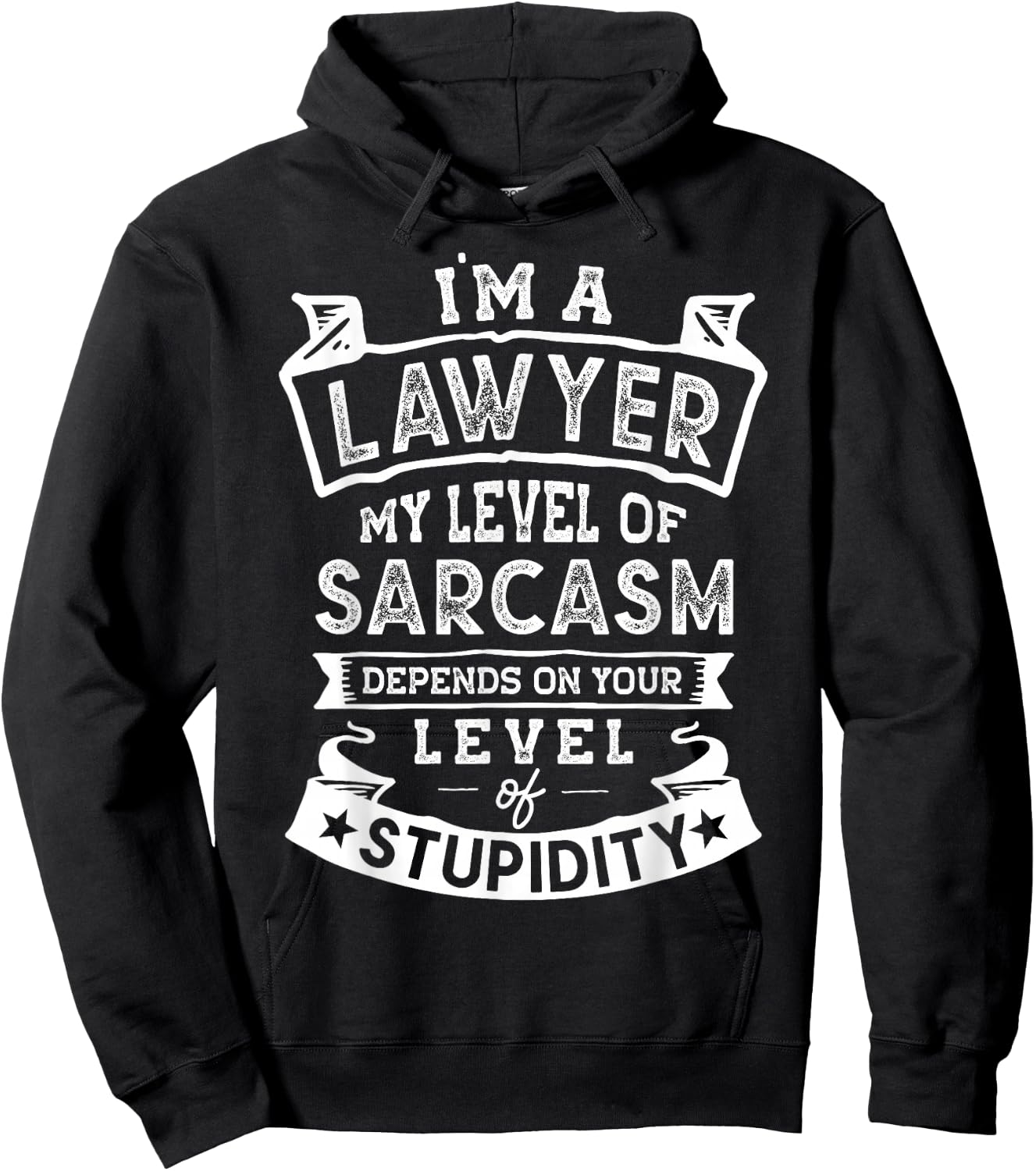 My Level of Sarcasm | Funny Lawyer Joke Hoodie - Hoodie | Black