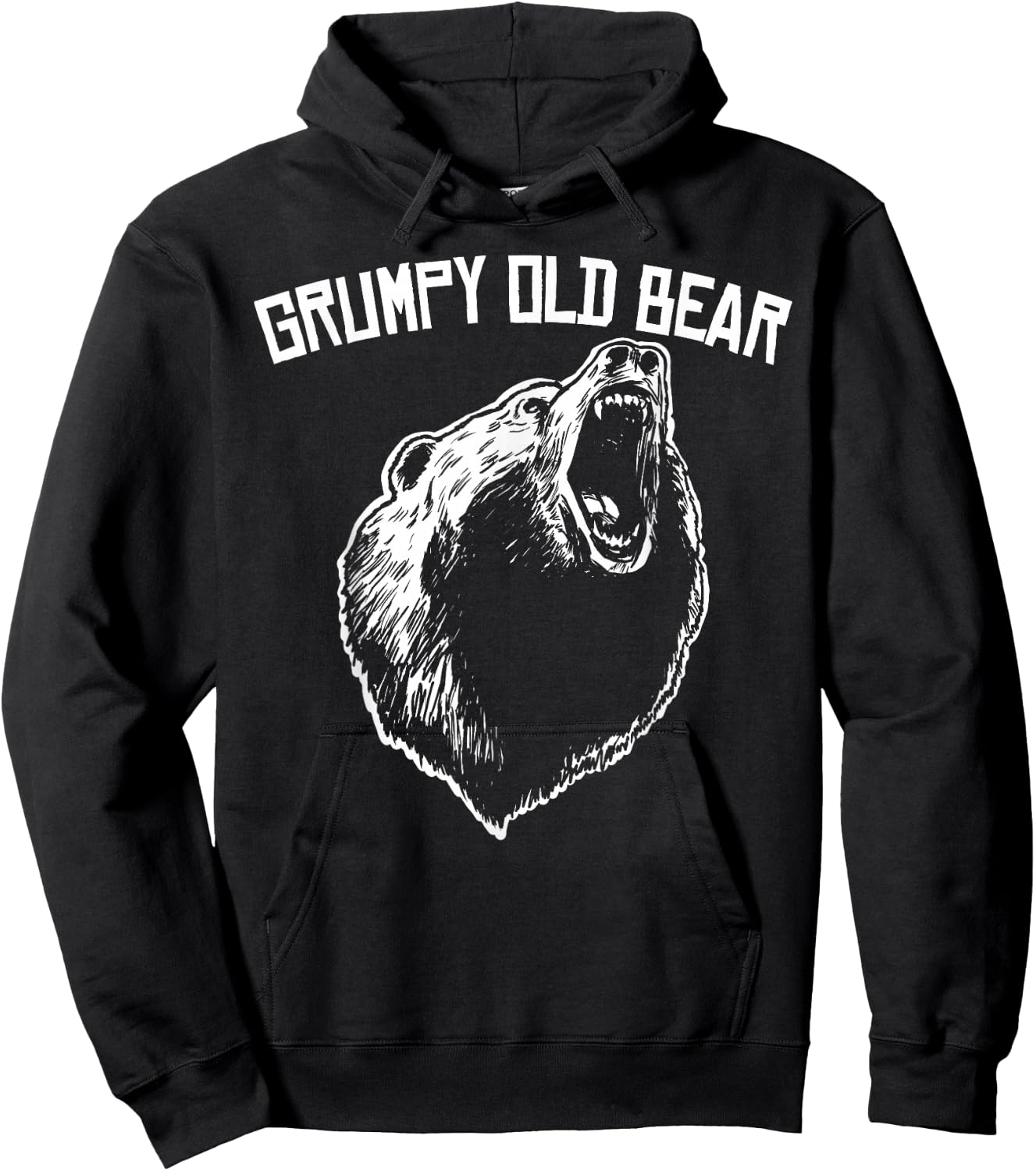 Grumpy Old Bear Hoodie - Hoodie | Black