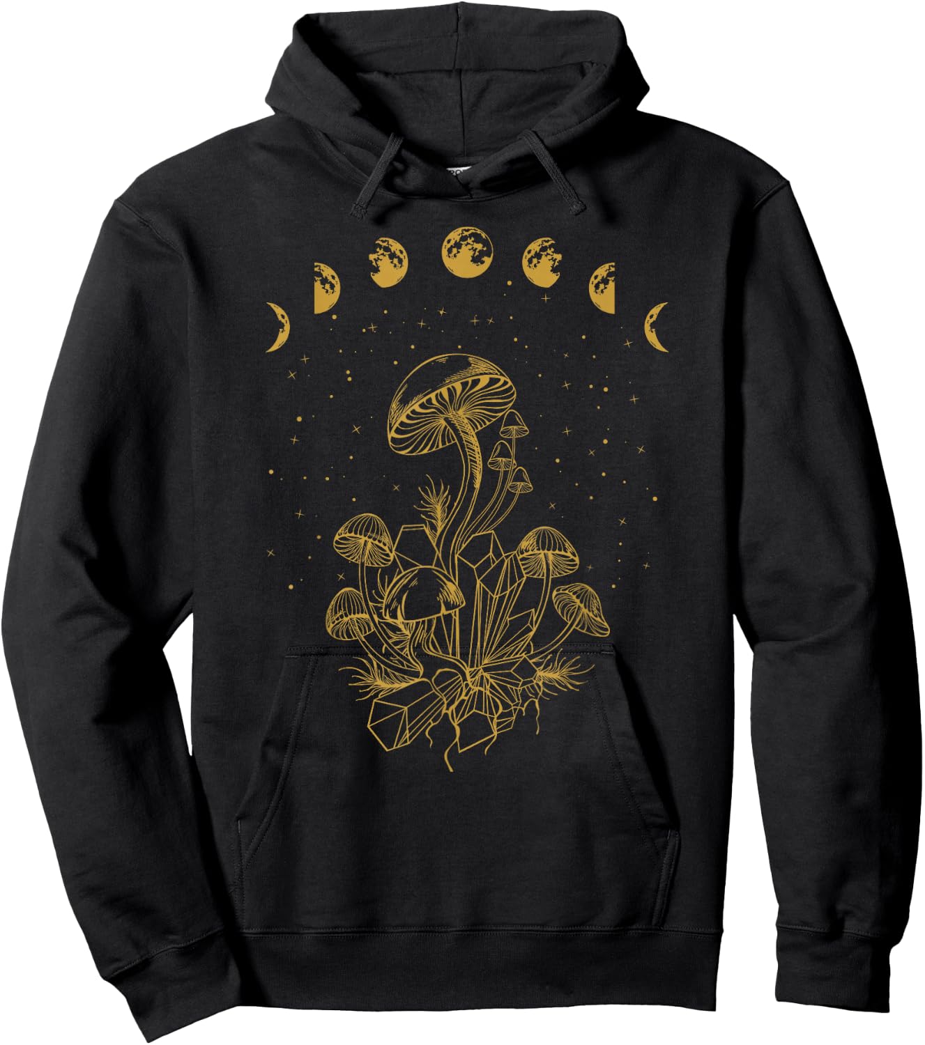 Mushrooms Fungi Moon Phases Hoodie - Hoodie | Black