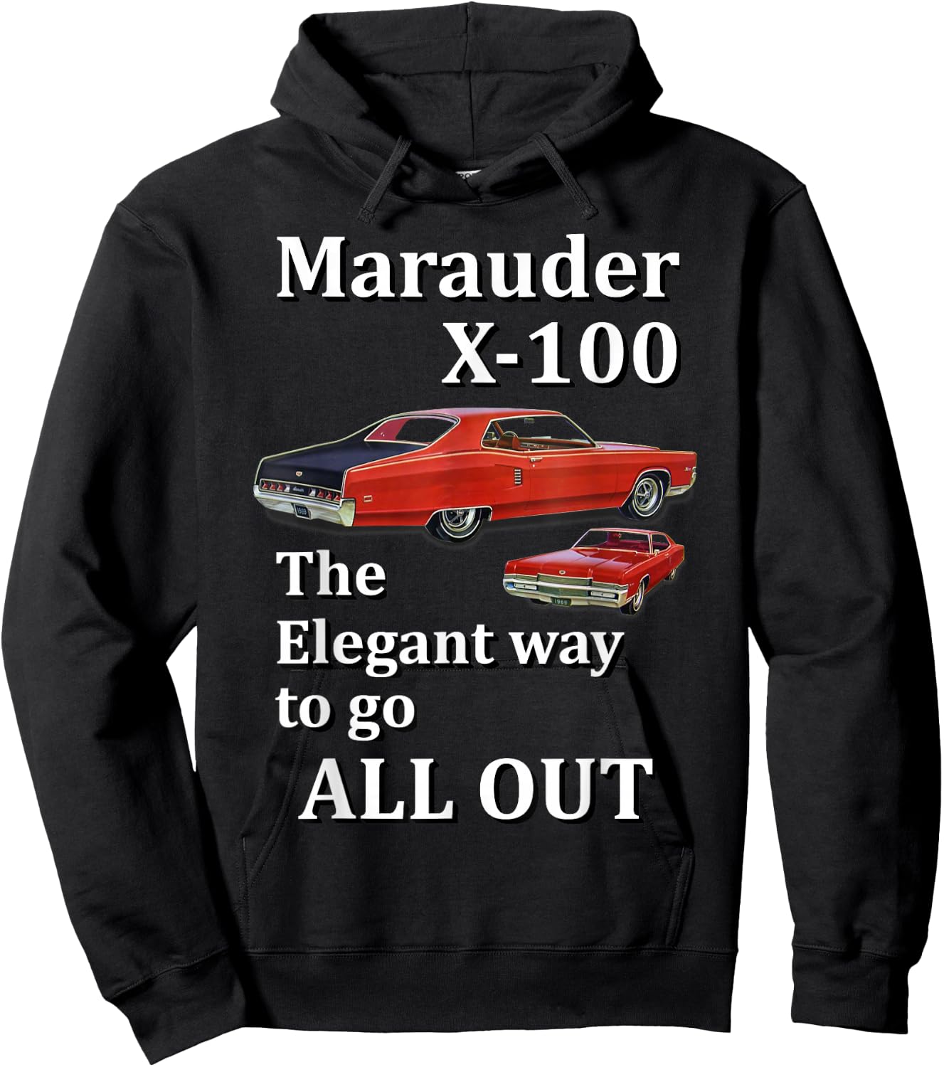 Mercury Marauader X100 Luxury High Performance Muscle Car Hoodie - Hoodie | Black
