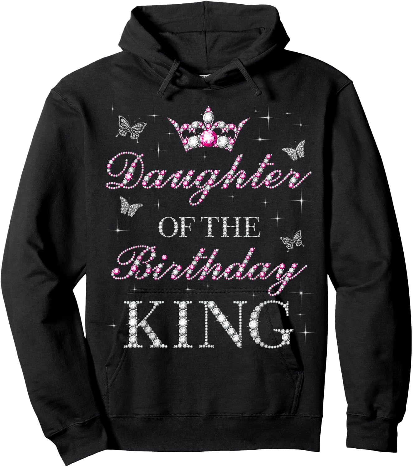 Daughter Of The Birthday King Birthday Party Hoodie - Hoodie | Black
