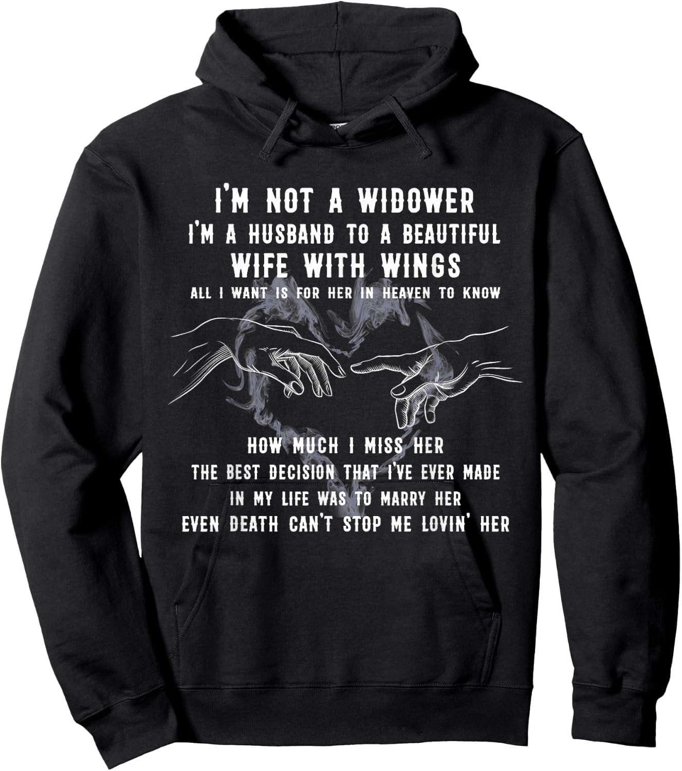 I am Not A Widower I am A Husband To A Beautiful Wife Hoodie - Hoodie | Black