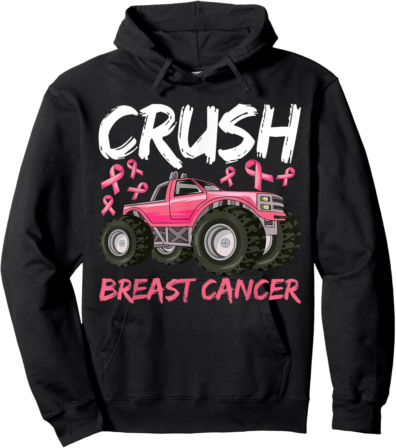 Boys Breast Cancer Awareness Shirt for Boys Kids Toddlers Hoodie - Hoodie | Black