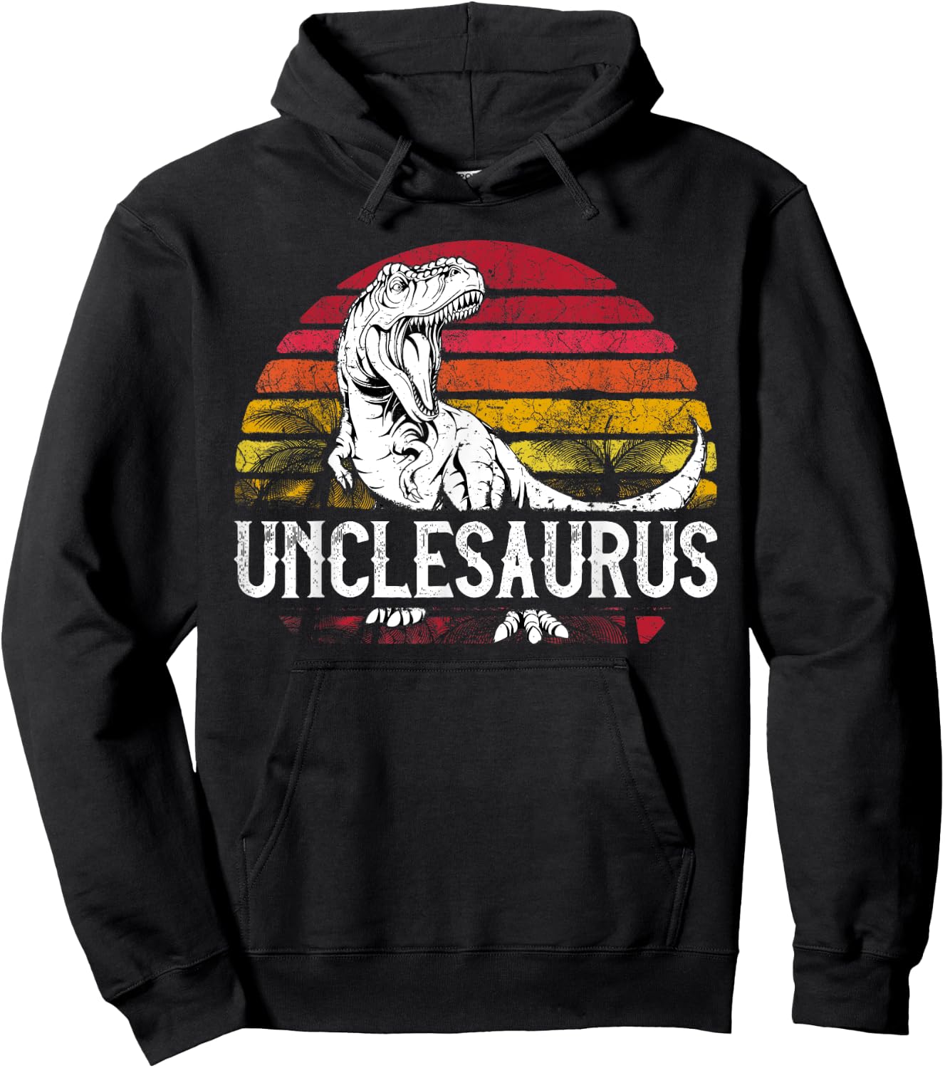 Father's Day Gift Unclesaurus Uncle Saurus T Rex Hoodie - Hoodie | Black