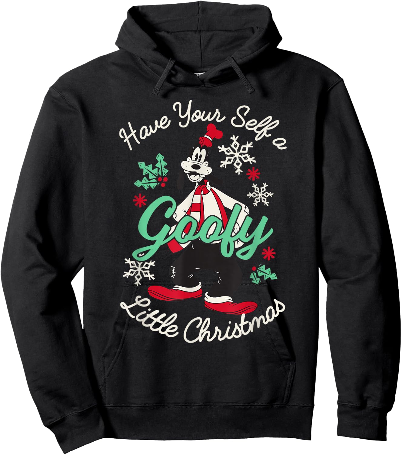 Disney Mickey and Friends Christmas Have A Goofy Christmas Hoodie - Hoodie | Black