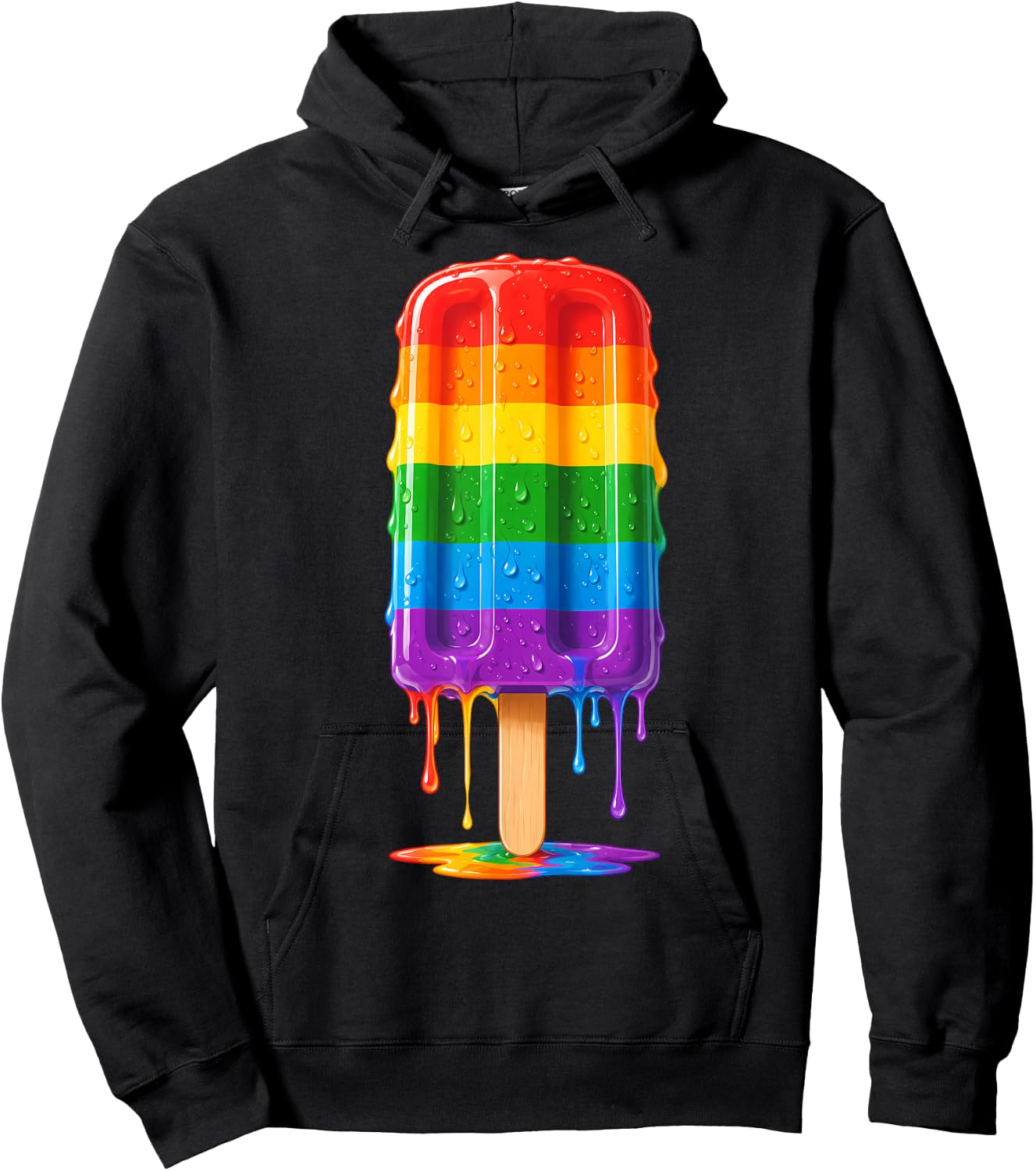 LGBT Shirts Ice Cream Rainbow LGBTQ Pride Hoodie - Hoodie | Black