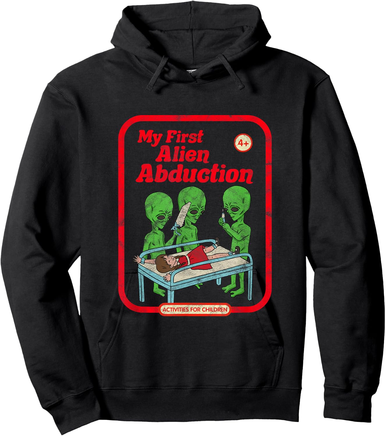 My First Alien Abduction Vintage Childgame Horror Goth Punk Hoodie - Hoodie | Black