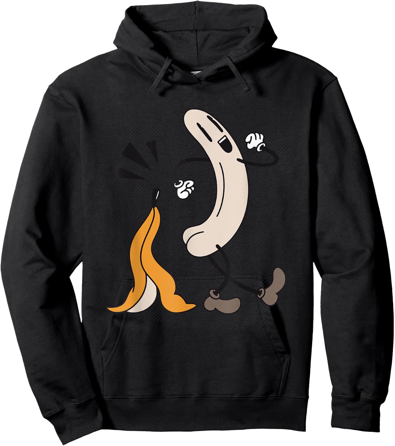 Banana Striptease Censored Naked Funny Adult Hoodie - Hoodie | Black