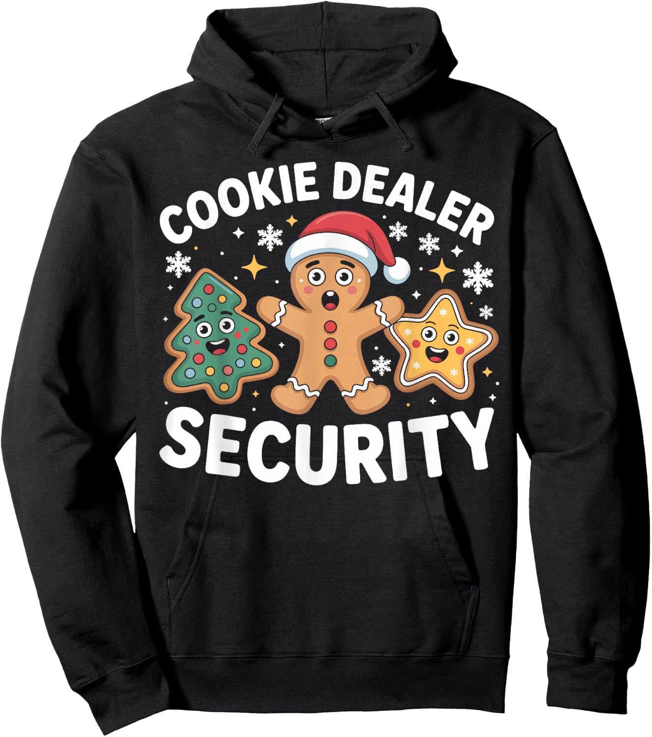 Cookie Dealer Security Funny Christmas Cookie Hoodie - Hoodie | Black