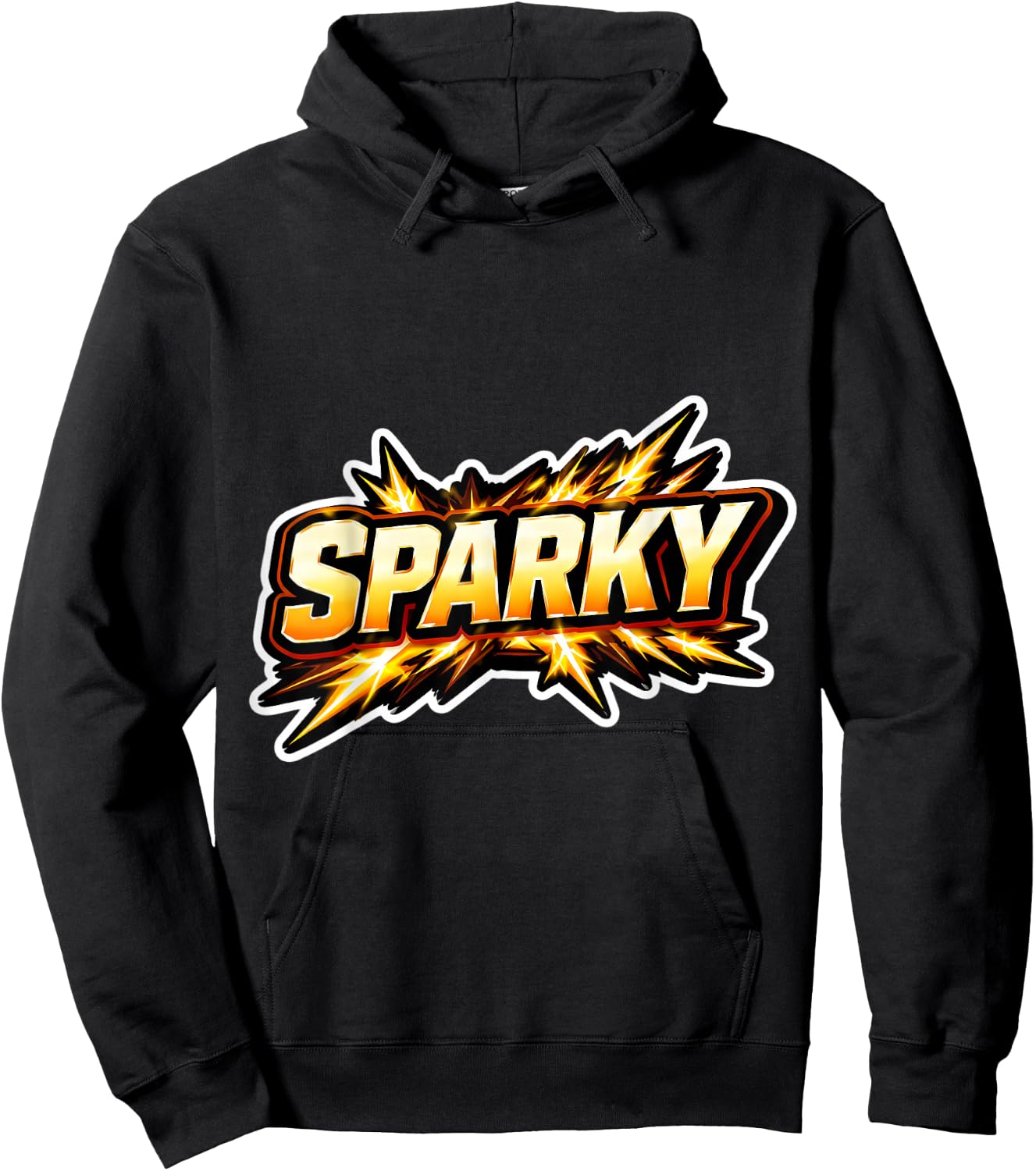 Sparky Funny Electrician Lineman Electrical Worker Joke Fun Hoodie - Hoodie | Black