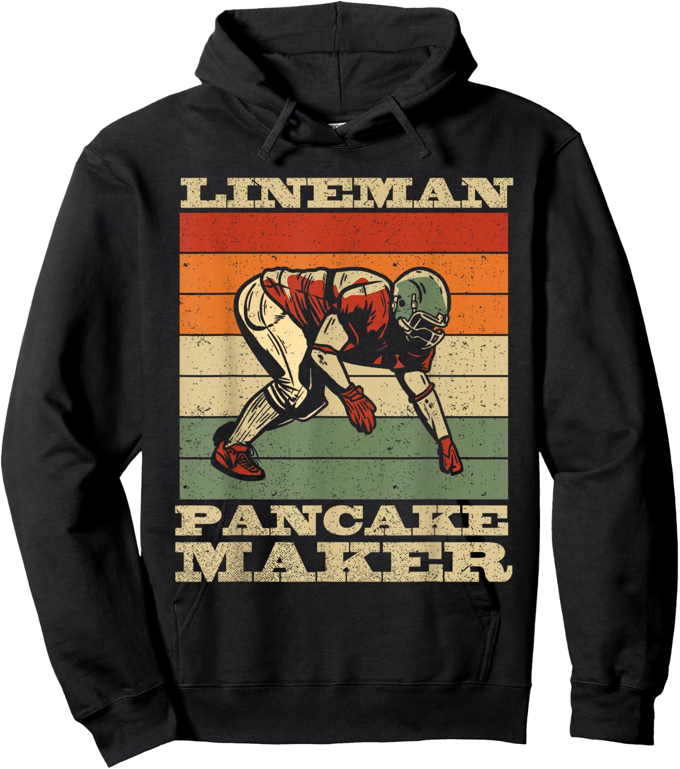 Lineman Pancake Maker - American Football Season Party Hoodie - Hoodie | Black