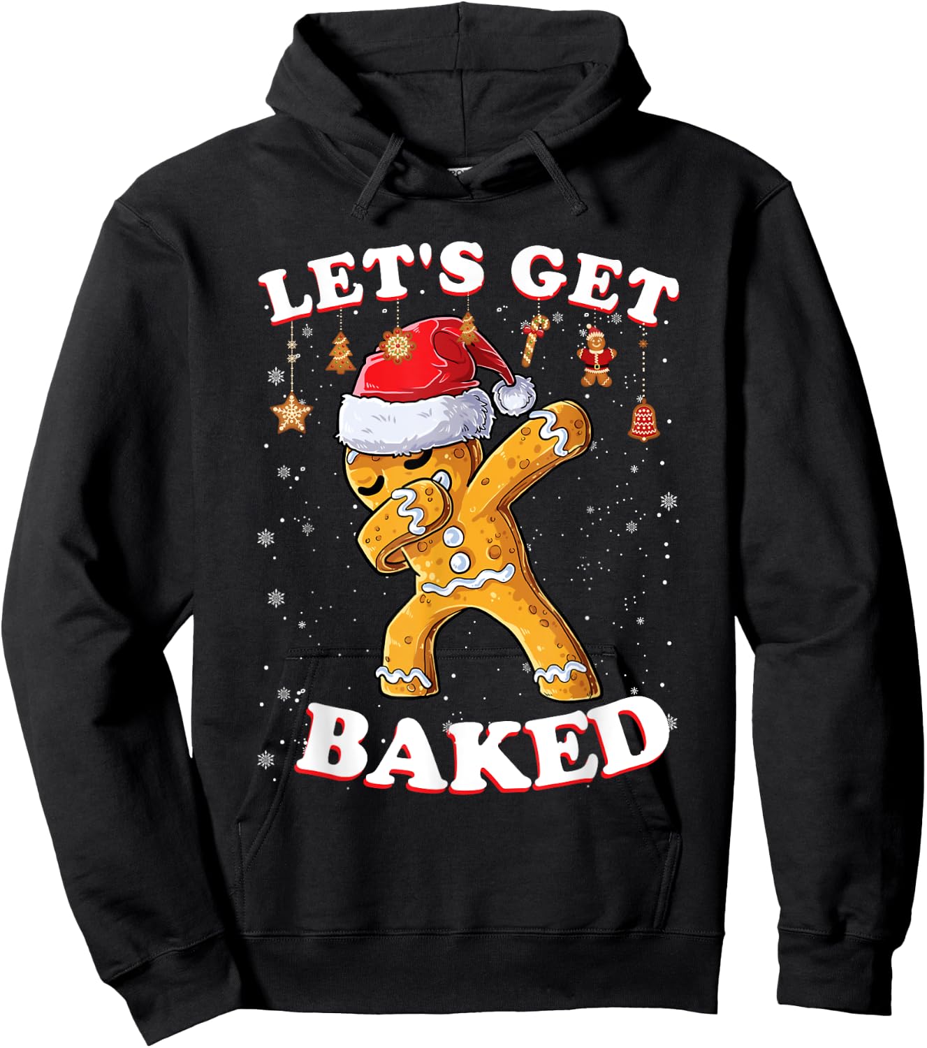 Let's Get Baked Gingerbread Christmas Cookie Baking Team Hoodie - Hoodie | Black