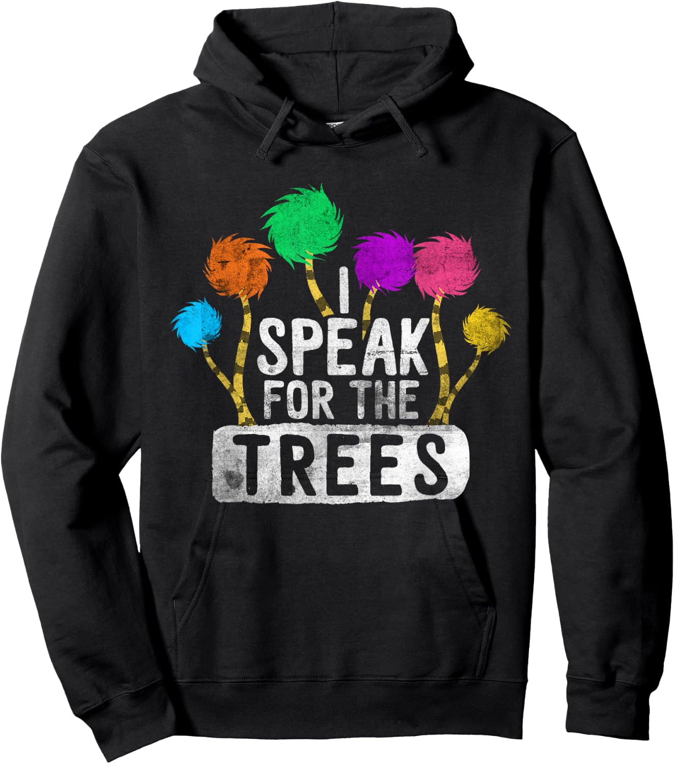 I Speak for Trees Earth Day Awareness Hippie Inspirational Hoodie - Hoodie | Black