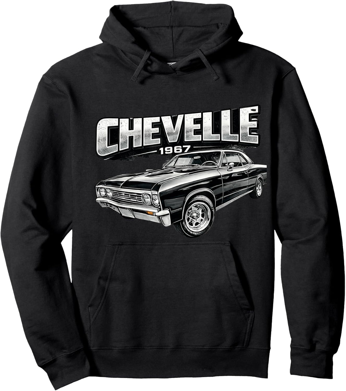 Retro Automotive Lover 1967 American Vehicles Classic Muscle Hoodie - Hoodie | Black