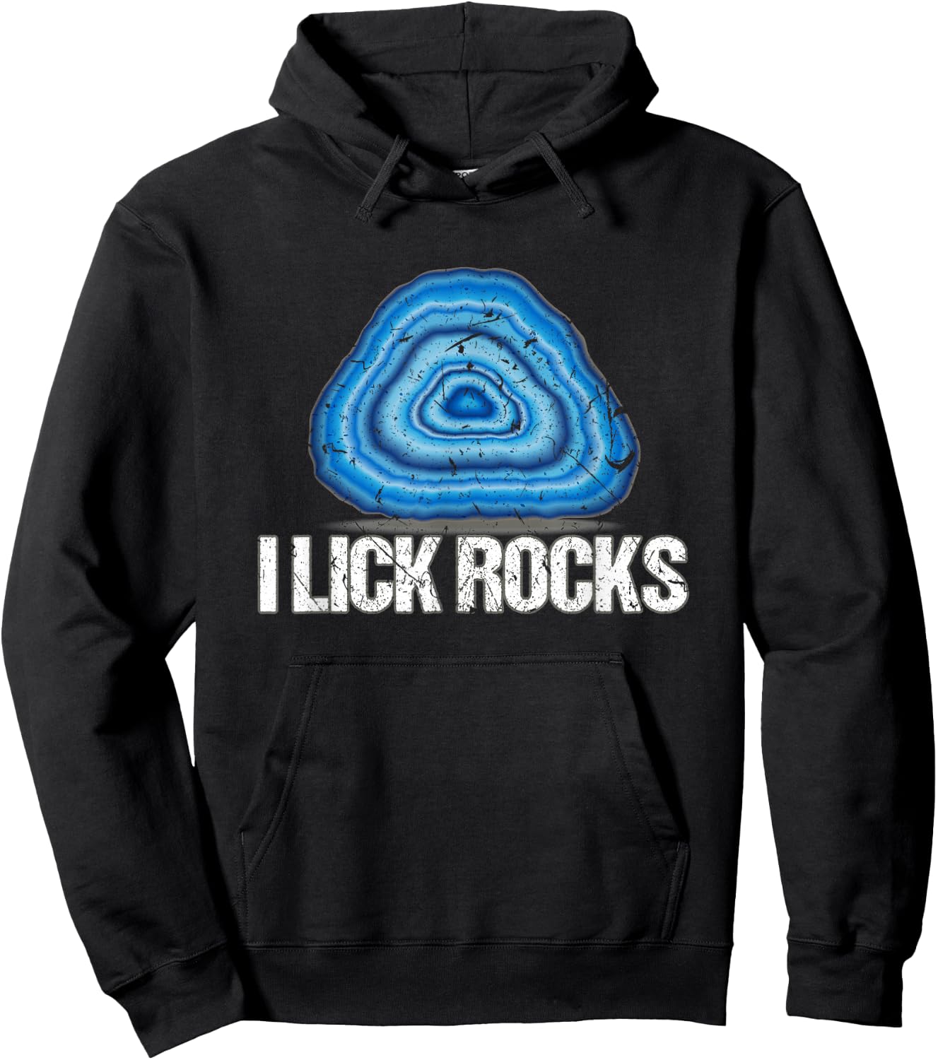 I Lick Rocks Agate Rock Collector Geologist Scientist Hoodie - Hoodie | Black