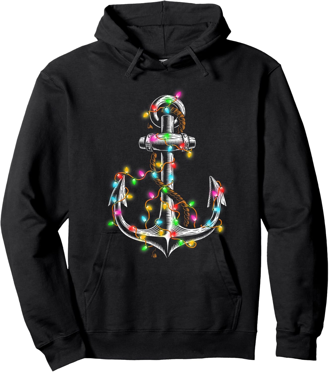 Christmas Lights Boating Sailing Cruise Boat Gifts Hoodie - Hoodie | Black