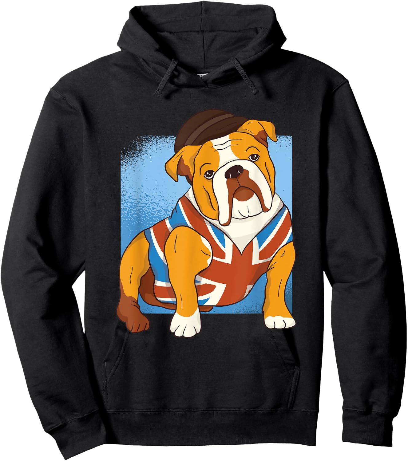 Union Jack British Flag UK British Isles English Bulldog Men Women Kids Hoodie - Hoodie | Black