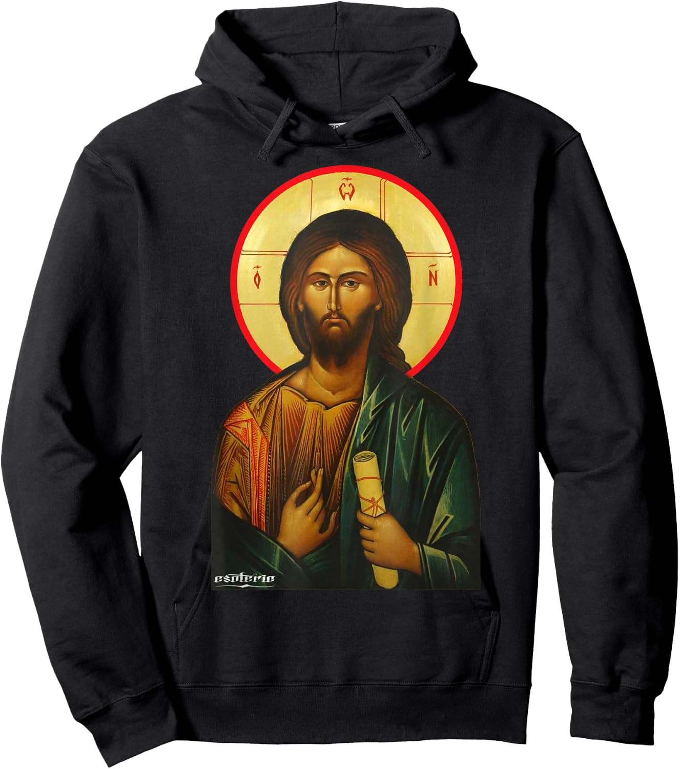 Jesus Christ Icon Greek Hoodie - Hoodie | Black
