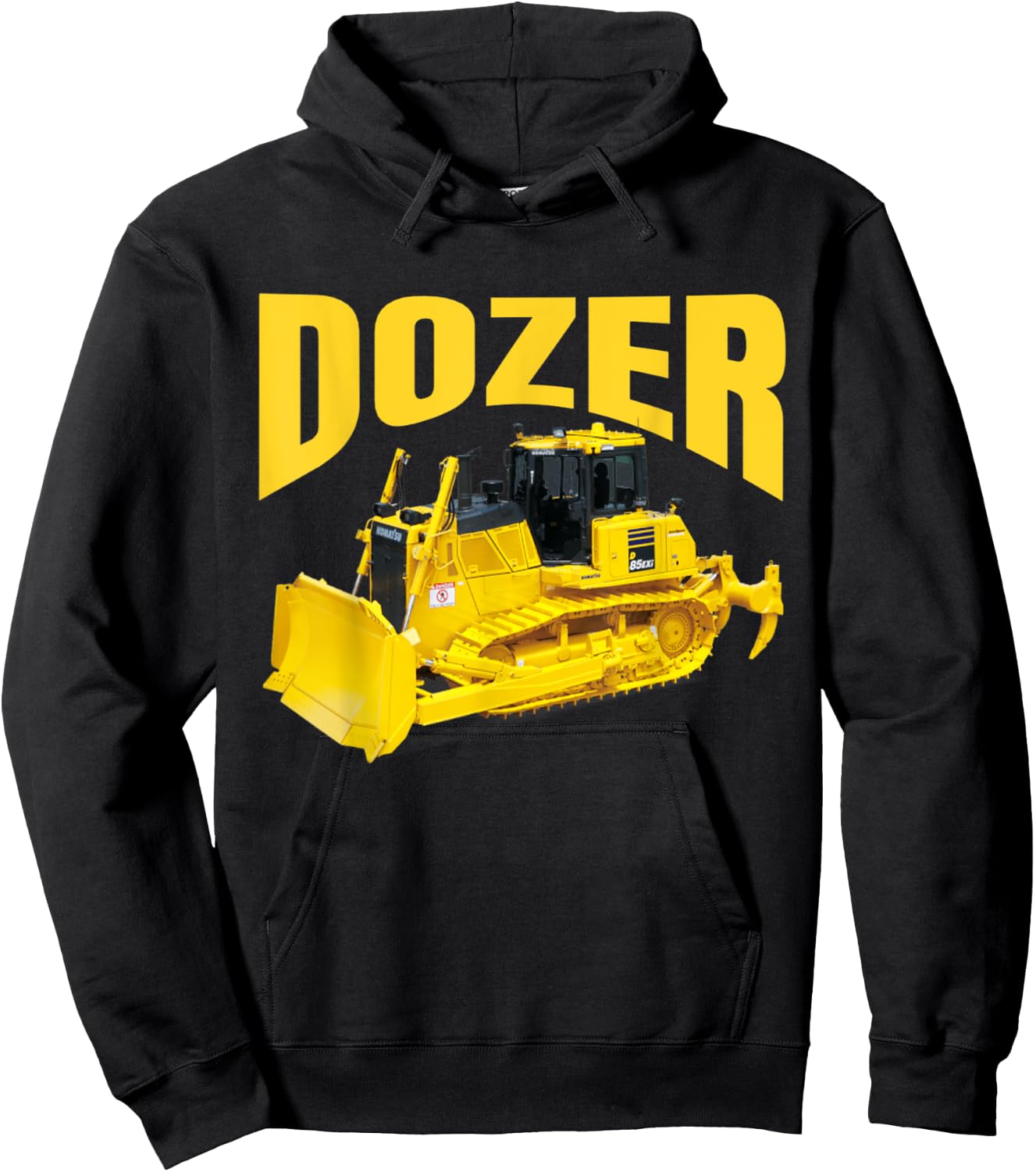 Fun heavy equipment bulldozer for kid's and adults Hoodie - Hoodie | Black