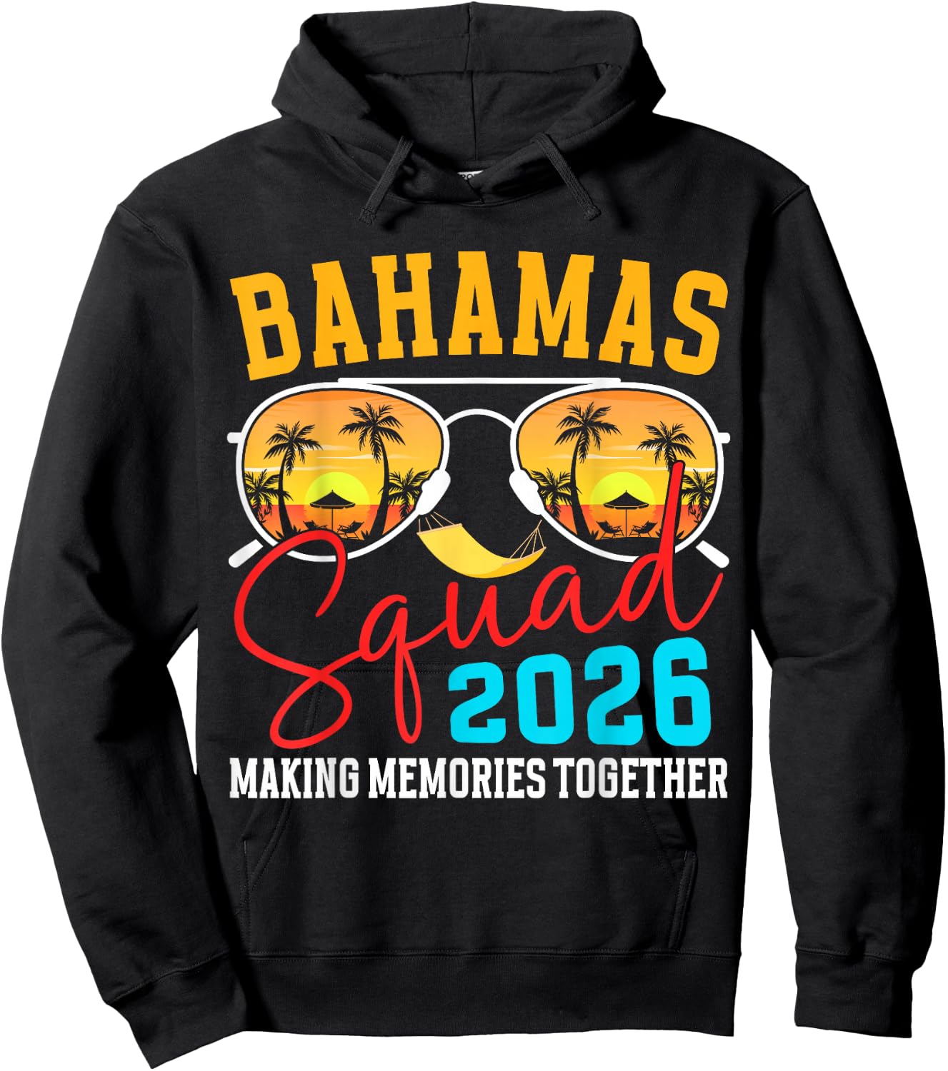 Bahamas Vacation 2026 Squad Family Friends Matching Group Hoodie - Hoodie | Black