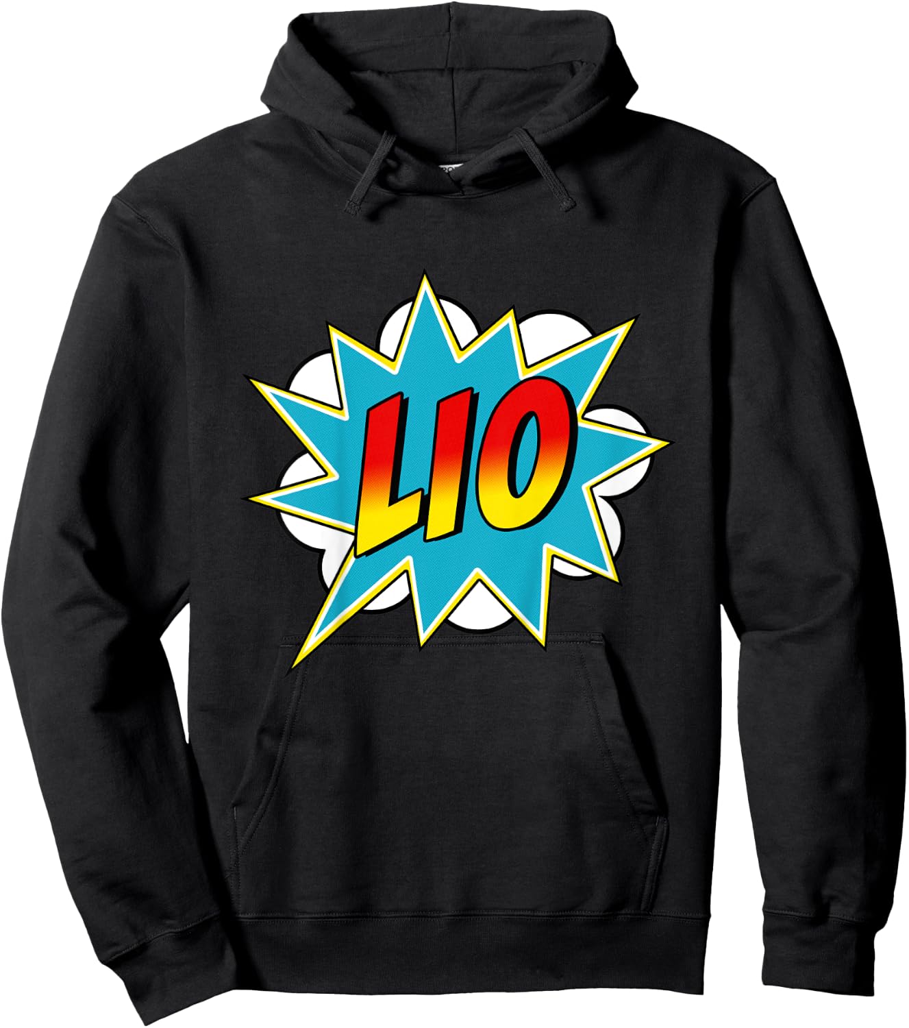 Kids Boys Lio Name Comic Book Superhero Hoodie - Hoodie | Black