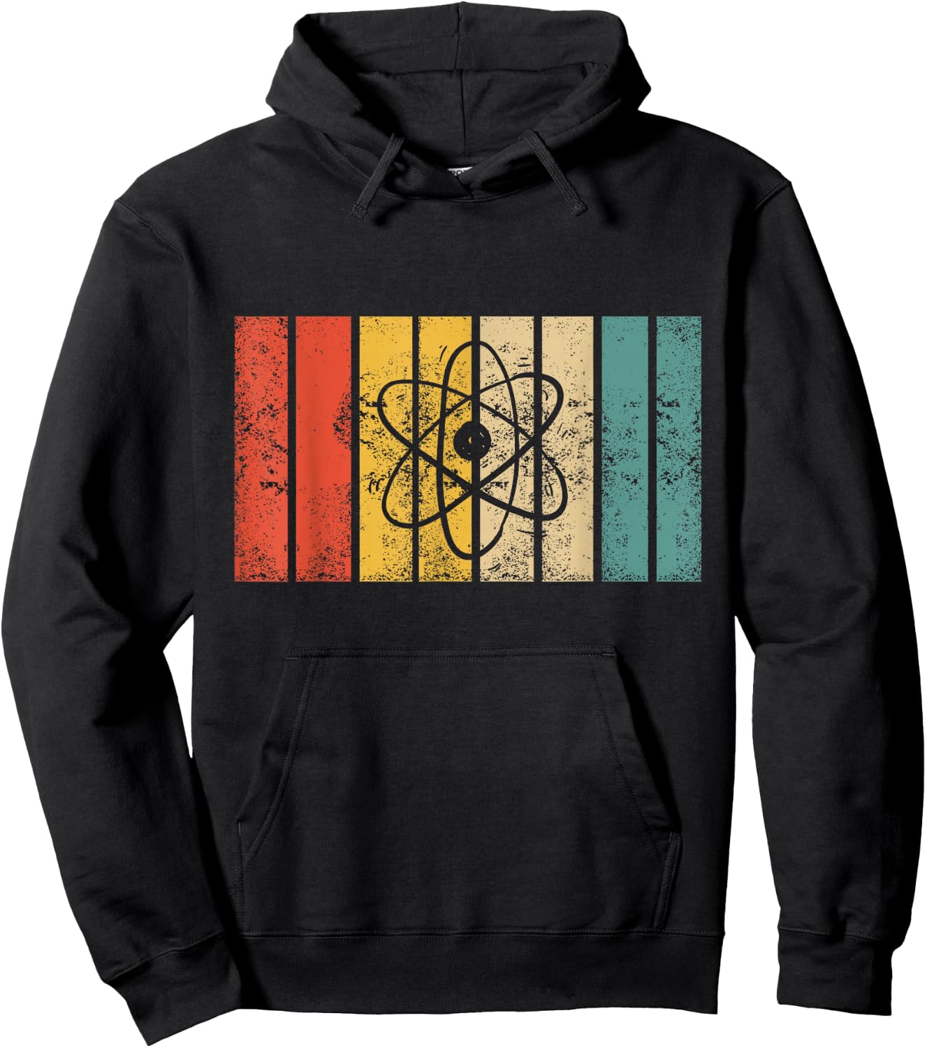 Physics Gifts & Accessories Retro Science Atom Vintage Physics - Black, Small Hoodie - Hoodie | Black