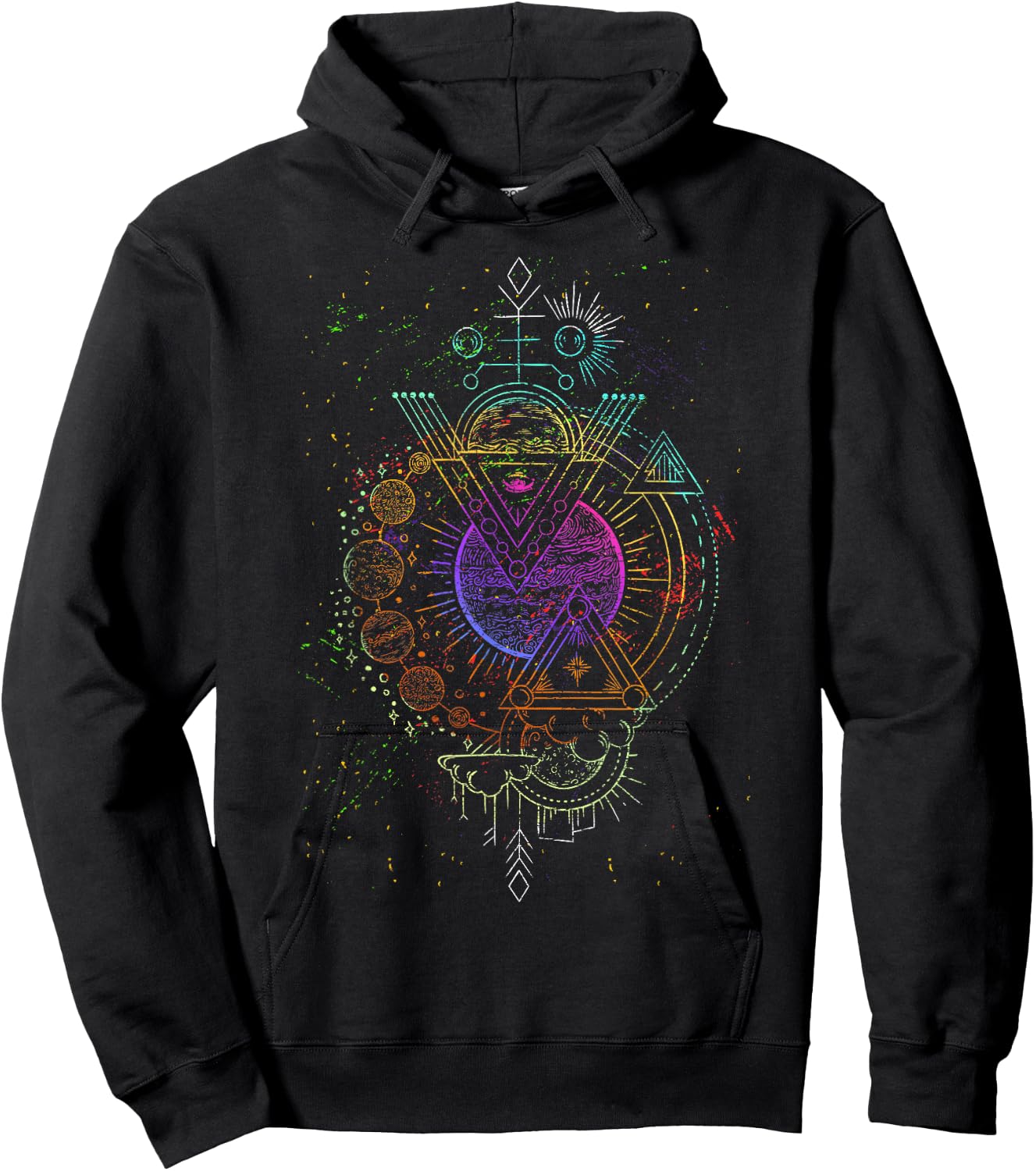Mysticism Witchcraft Pagan Sacred Geometry Occult Hoodie - Hoodie | Black
