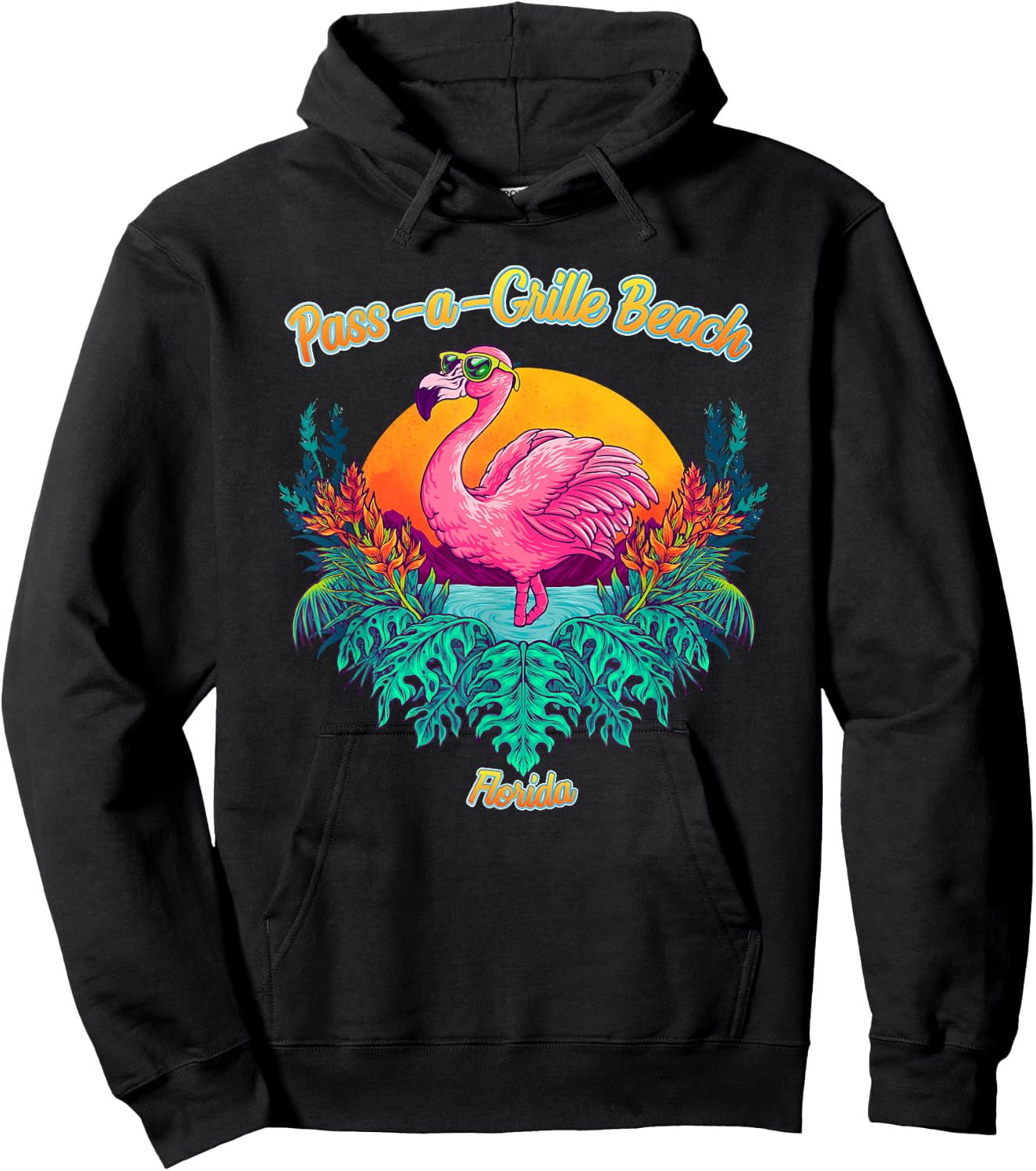 Pass-a-Grille Beach Souvenir - Florida Reminder Women Girls Kids Hoodie - Hoodie | Black