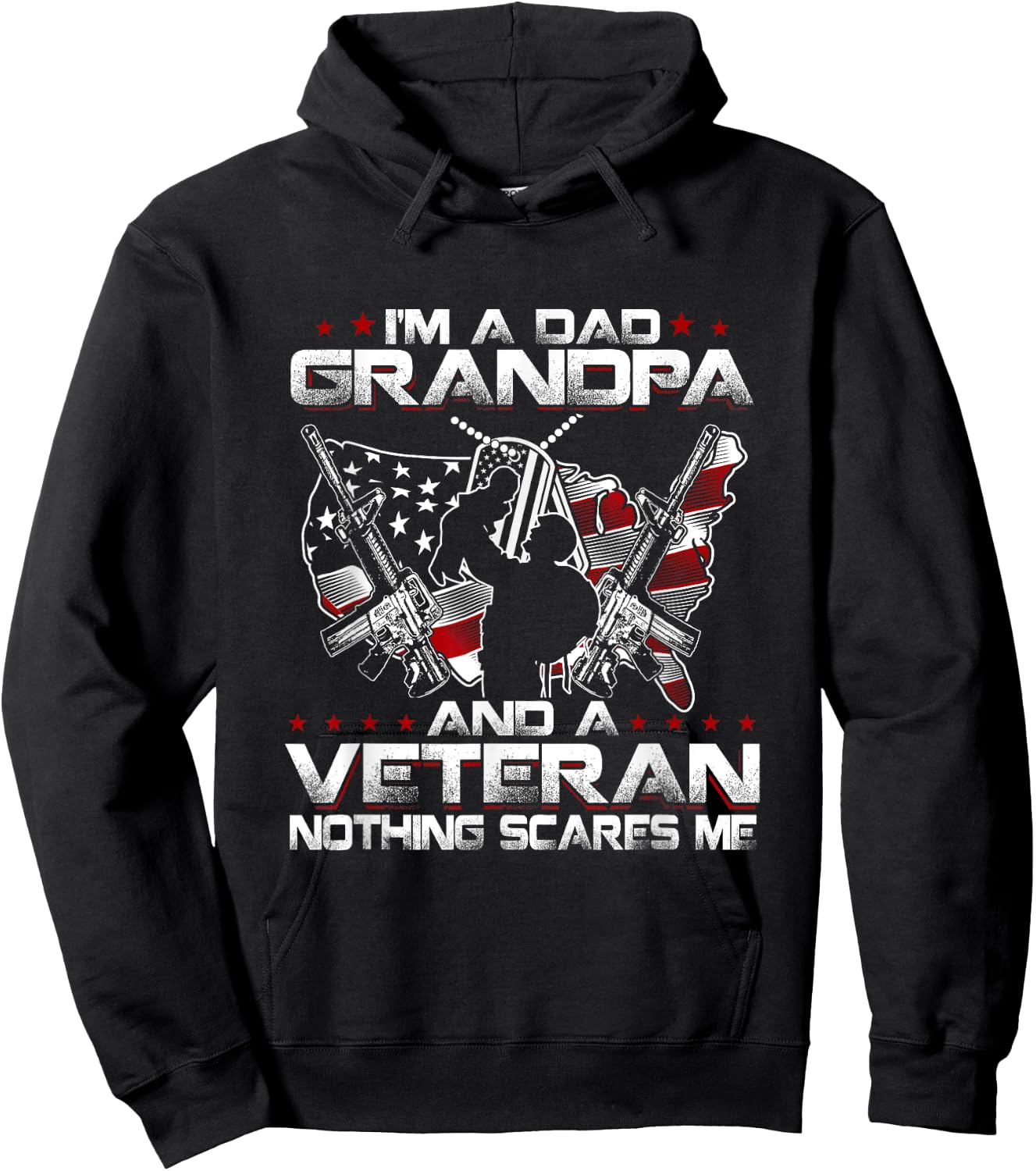 I'm a Dad, Grandpa and a Veteran Funny Birthday Hoodie - Hoodie | Black