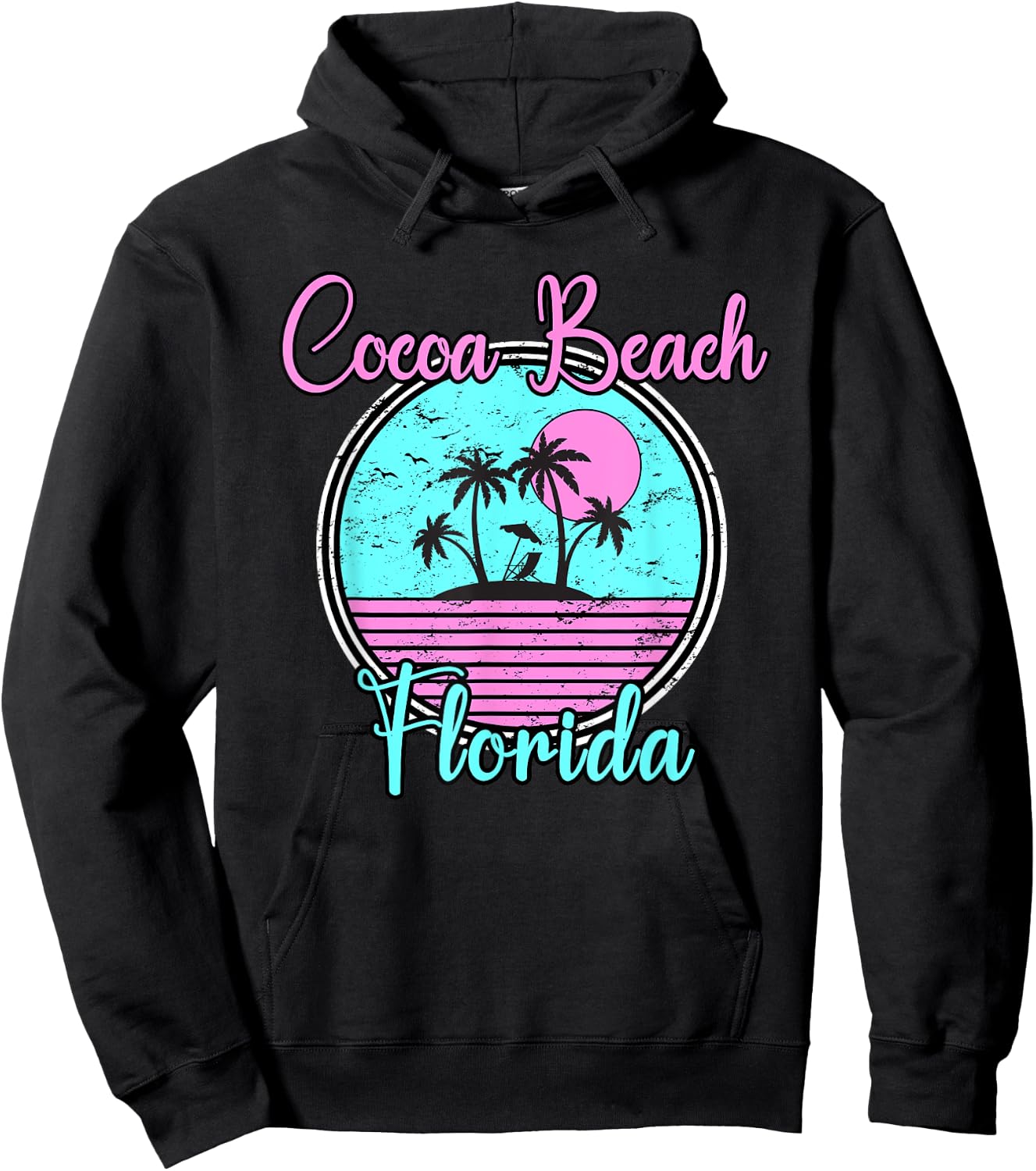 Cocoa Beach Florida Beach Travel Souvenir Men Women Girls Kids Hoodie - Hoodie | Black
