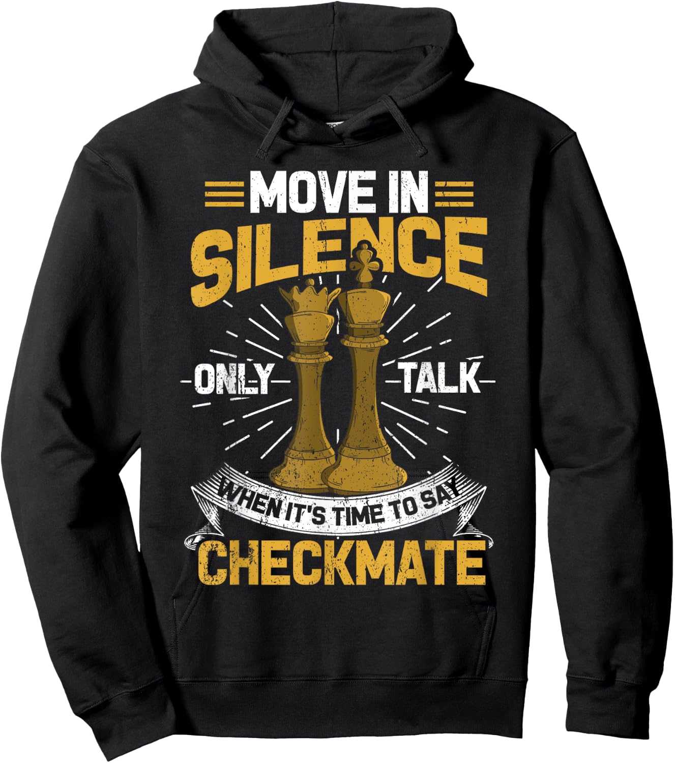 Chess Men's Funny Chessboard Set King Hoodie - Hoodie | Black