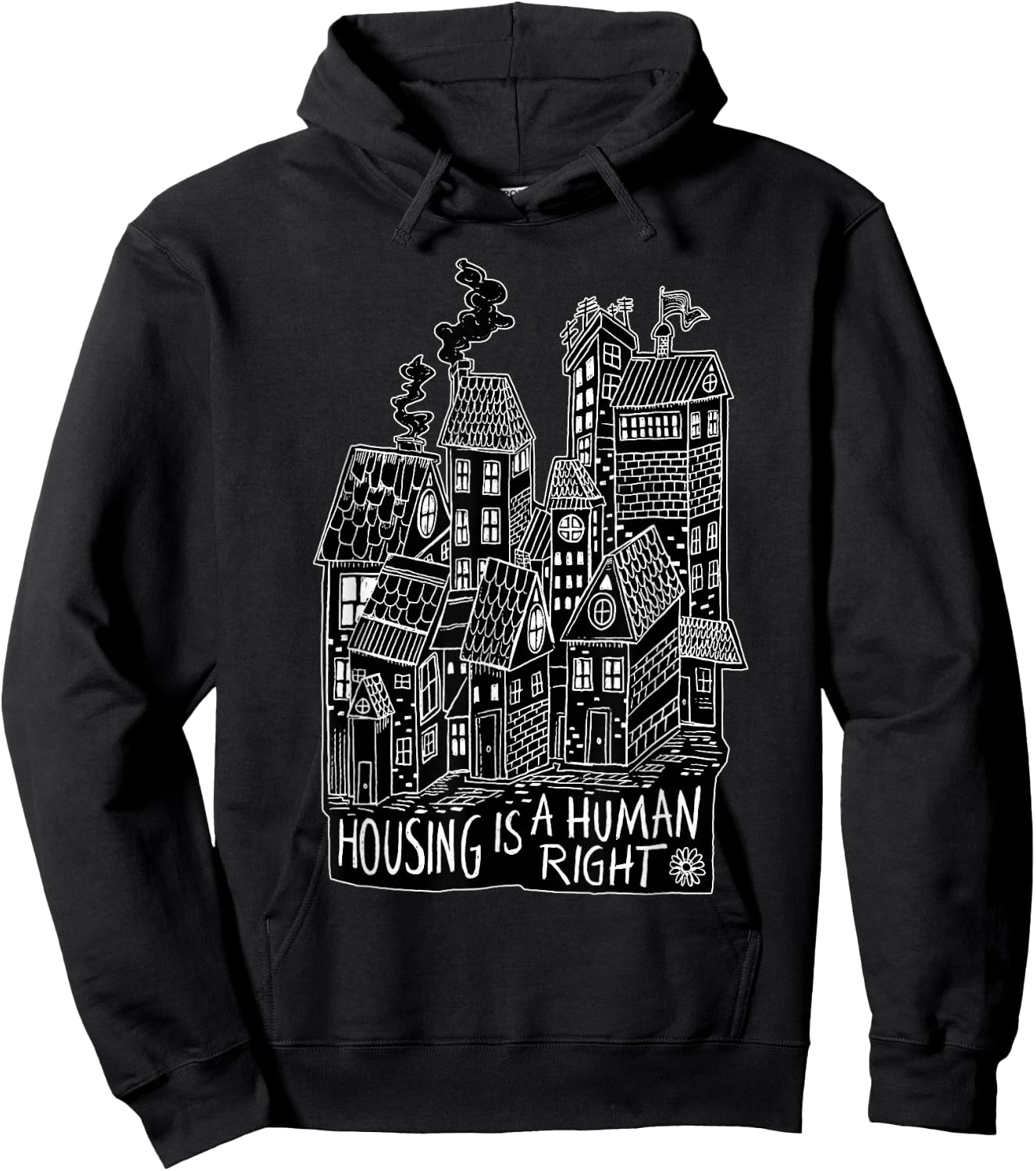 Housing Is A Human Right Poverty Cancel Rent Stop Evictions Hoodie - Hoodie | Black