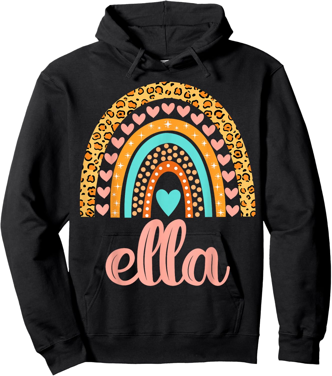 Ella Ella Name Birthday Shirt Gift Hoodie - Hoodie | Black