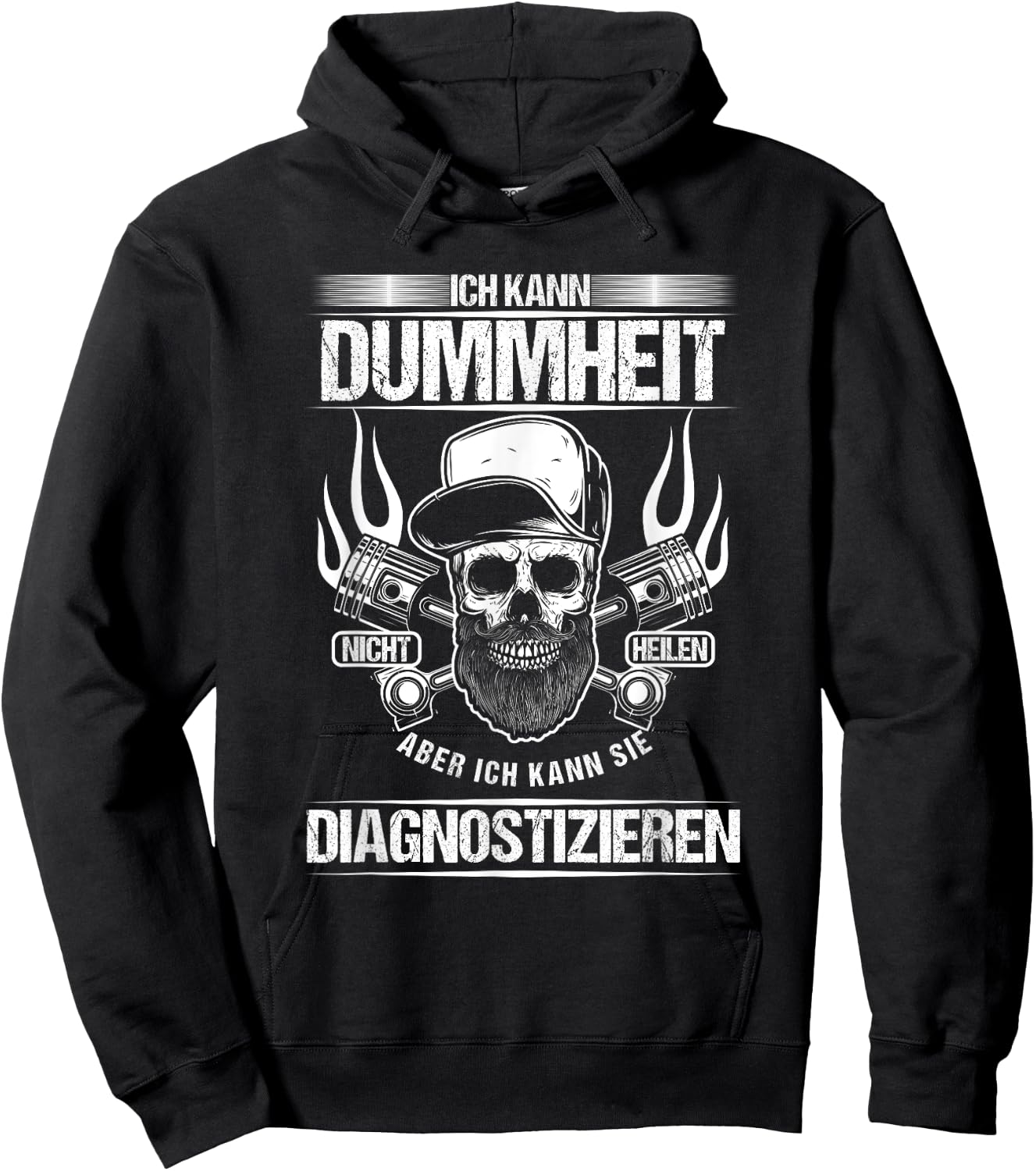 Car Mechanic Stupidity Diagnostic Workshop Gift Hoodie - Hoodie | Black