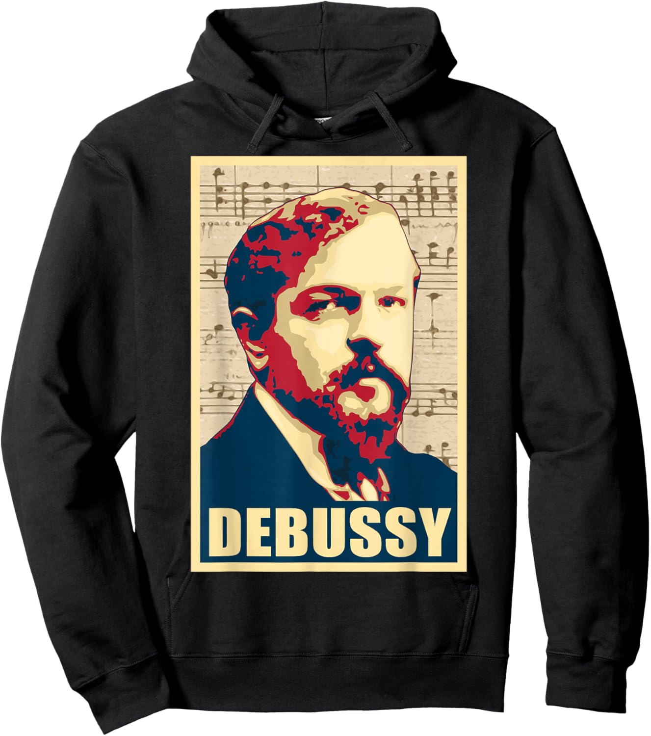 Claude Debussy Classical Music Composer Retro Hoodie - Hoodie | Black
