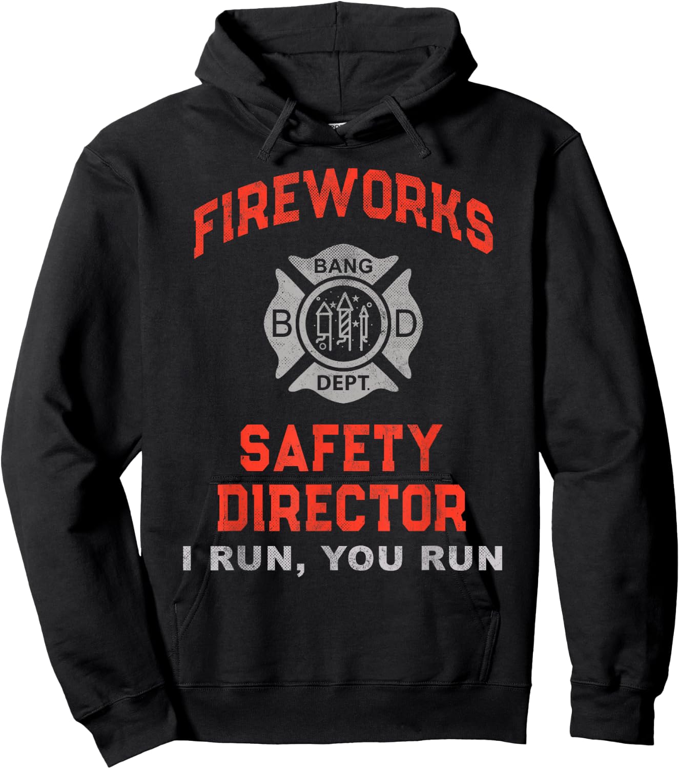 FIREWORKS SAFETY DIRECTOR I Run You Just Here for Snacks Hoodie - Hoodie | Black