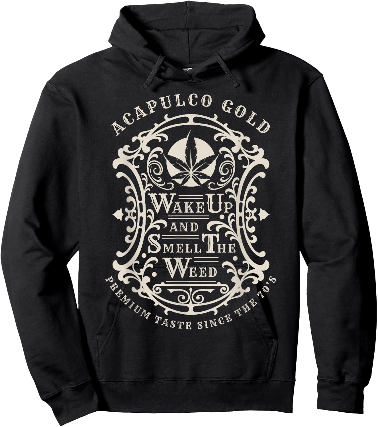 Wake & Bake Weed Strain Acapulco Gold Hoodie - Hoodie | Black