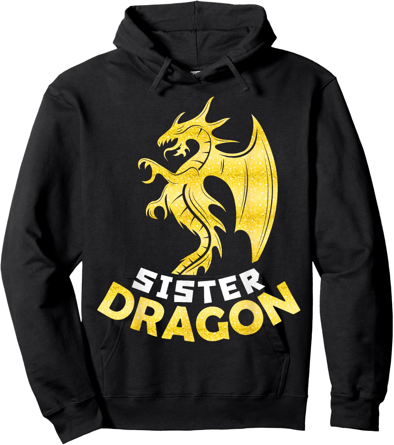 Sister Dragon Cute Dragon Lover Matching Family Birthday Hoodie - Hoodie | Black