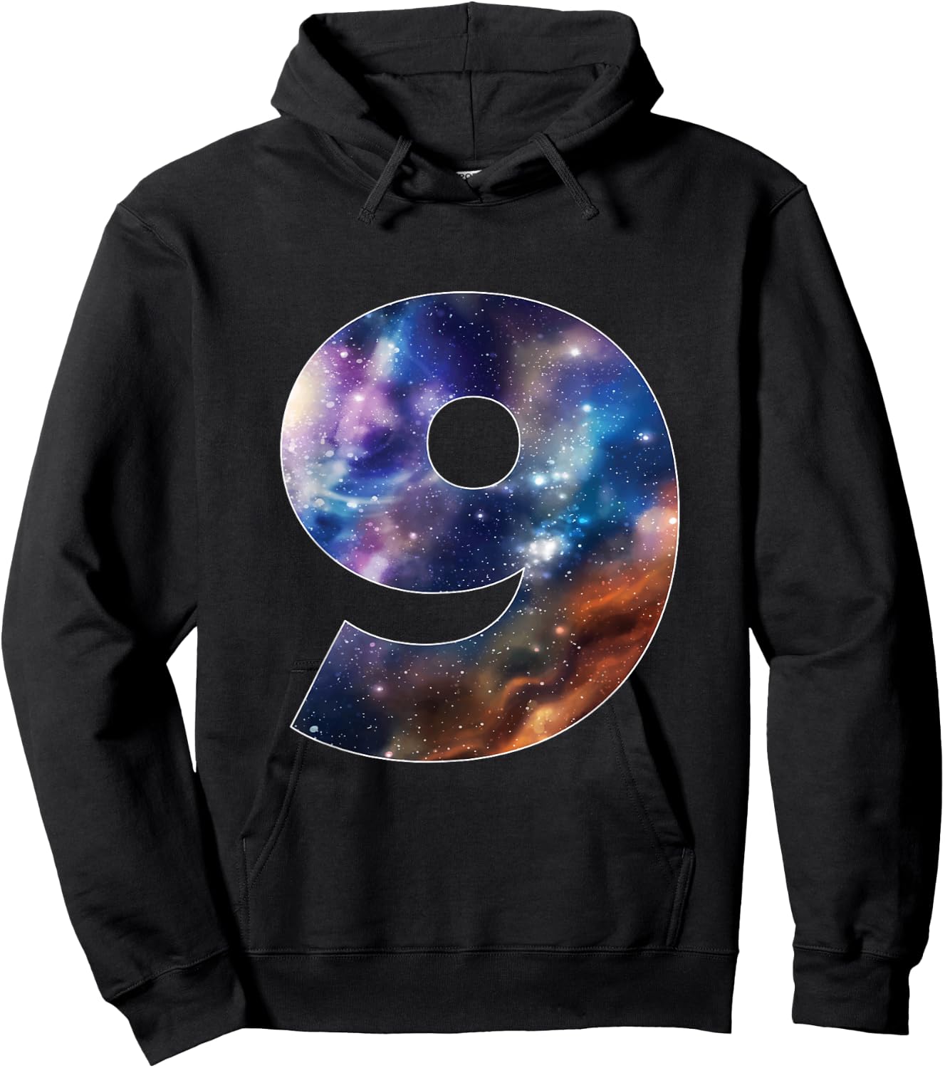 Galaxy 9 Year Old 9th Birthday Space Themed Astronaut Boy Hoodie - Hoodie | Black