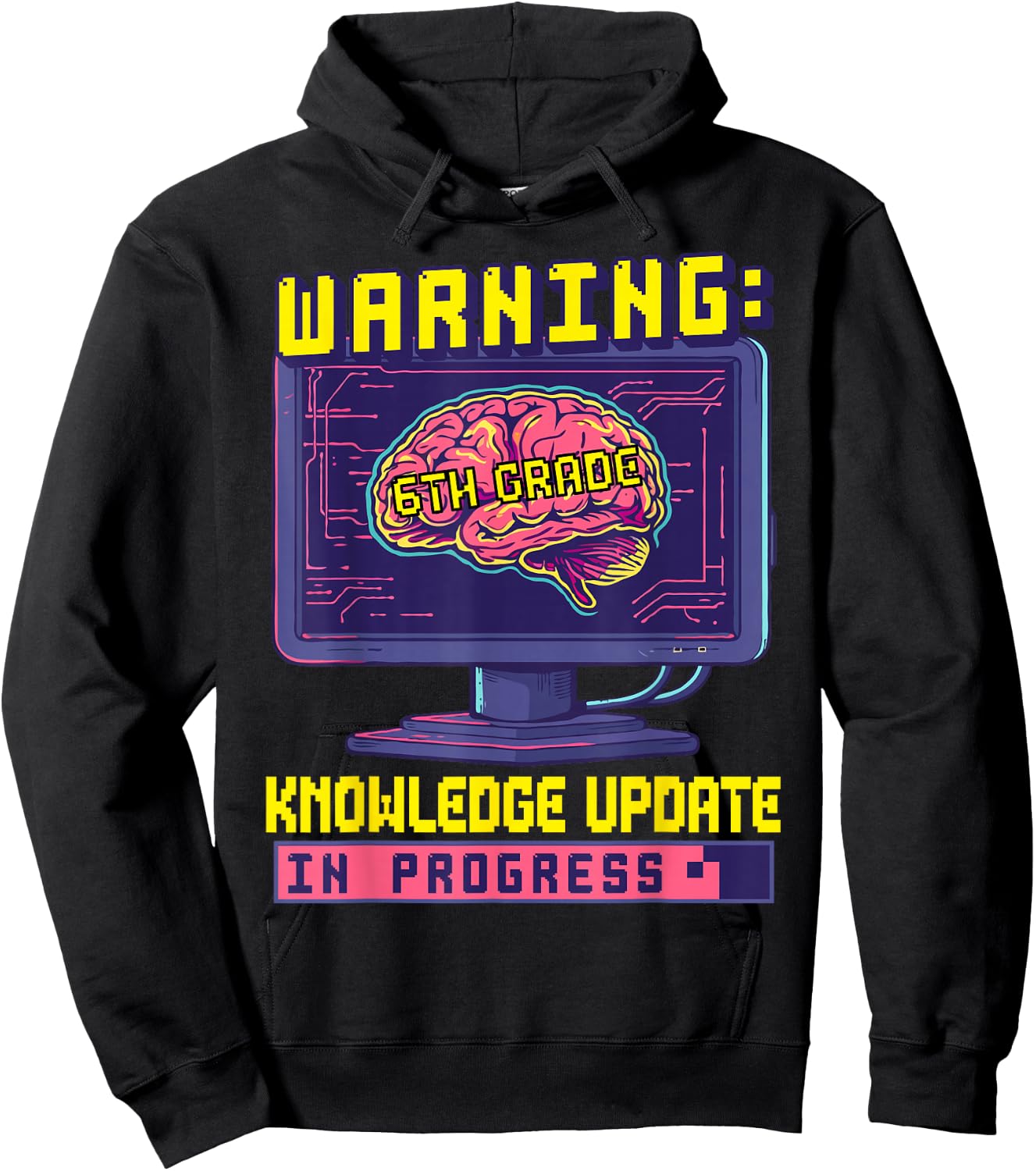 6th Grade Back To School Sixth Grade Smart Boys Computer Hoodie - Hoodie | Black