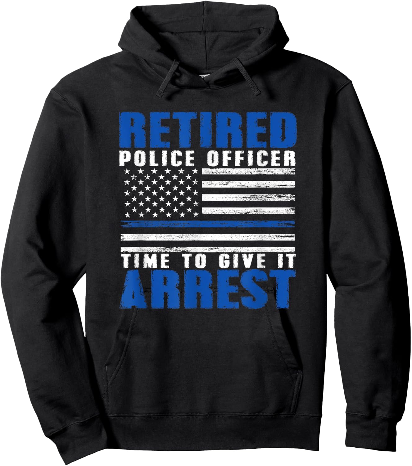 Retired Police Officer Pun Shirt - Funny Retirement Gift Hoodie - Hoodie | Black