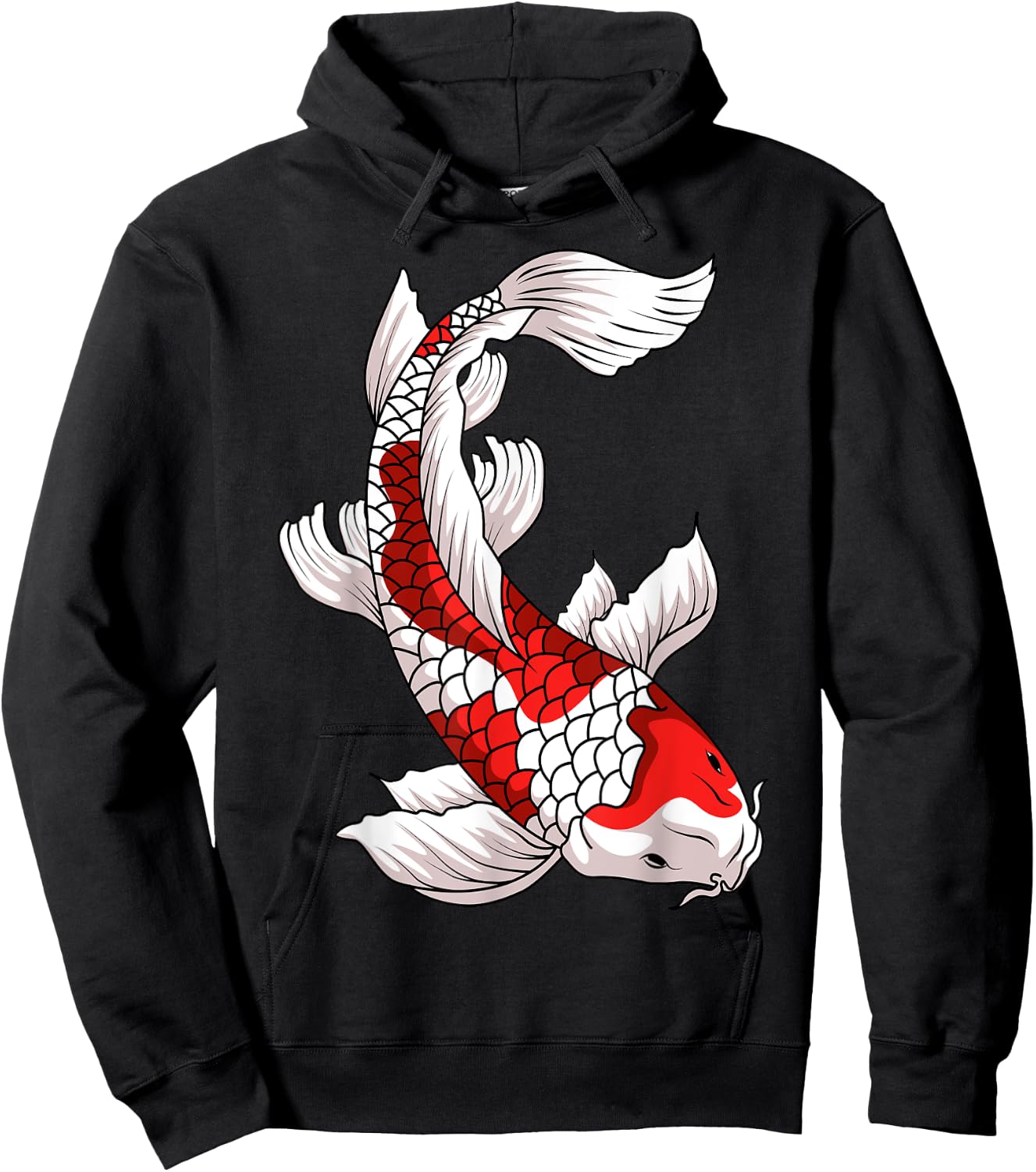 Koi Fish Carp Japanese Asian Nishikigoi Taisho Sanke Asagi Hoodie - Hoodie | Black