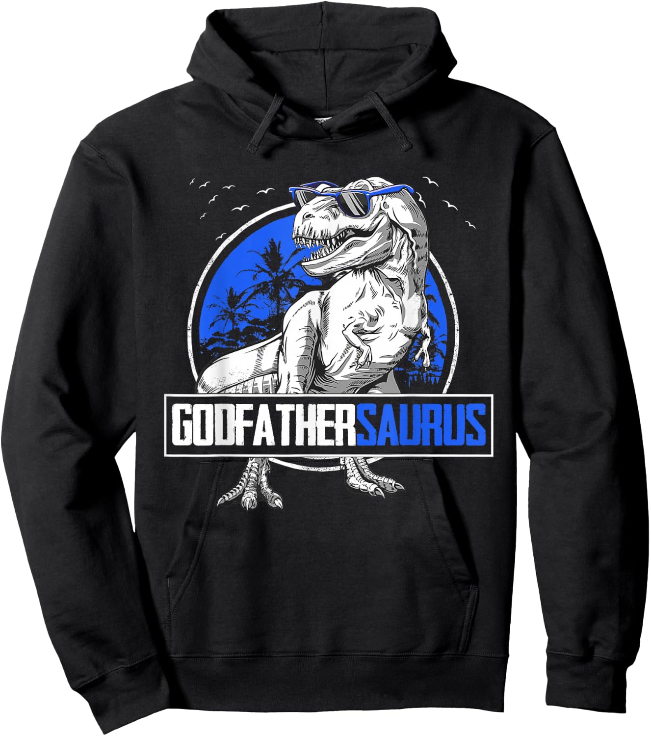 Godfathersaurus Godfather Saurus Dinosaur Family Matching Hoodie - Hoodie | Black
