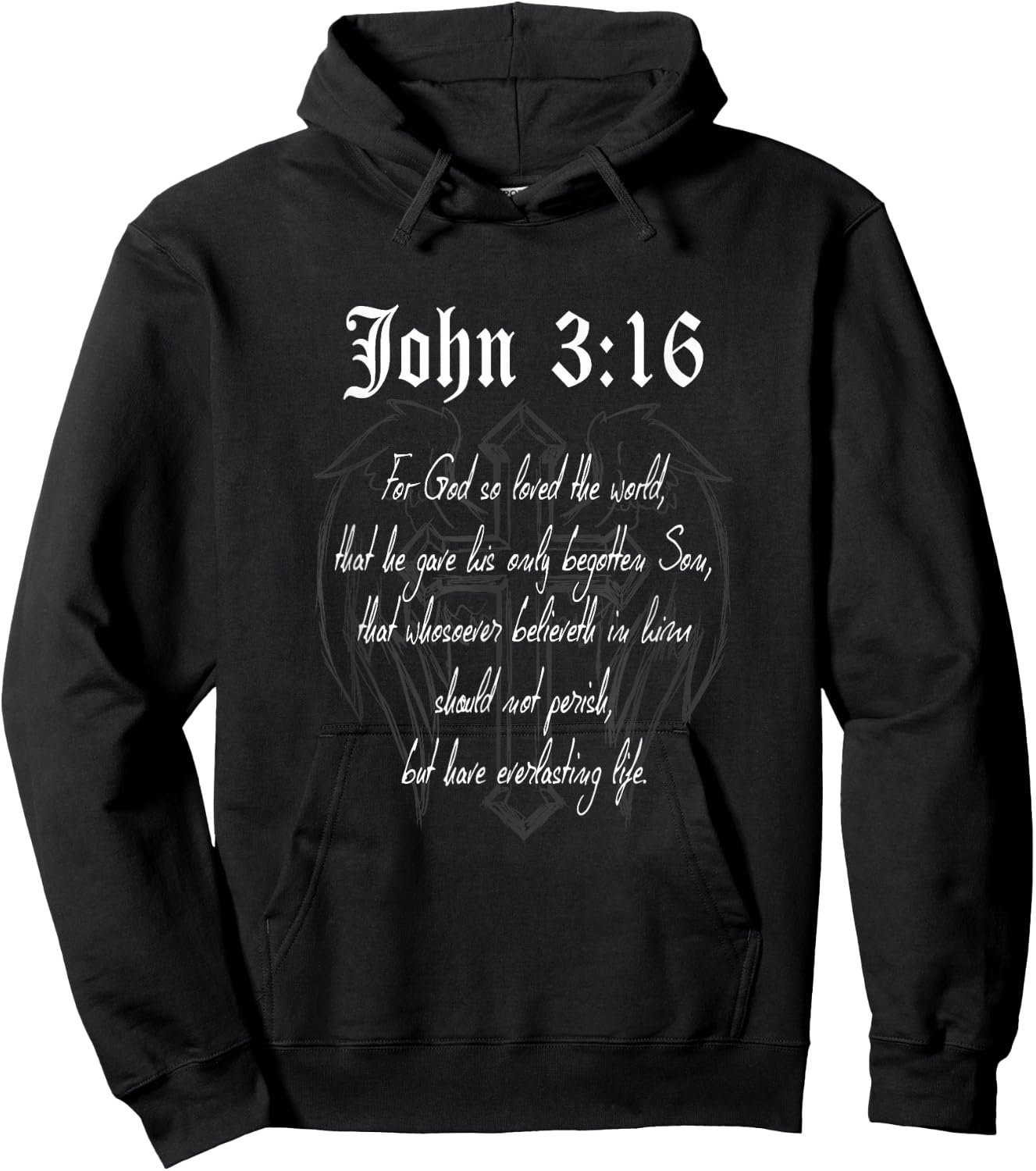 John 3:16 Hoodie - Hoodie | Black