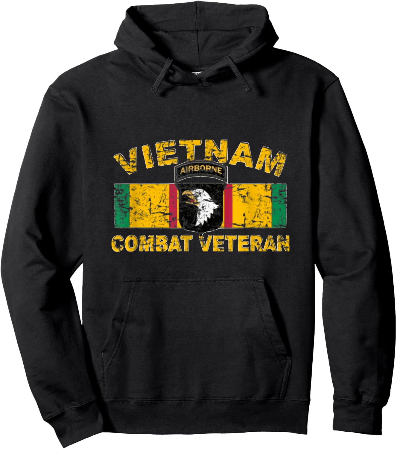 101st Airborne Vietnam Combat Veteran Hoodie - Hoodie | Black