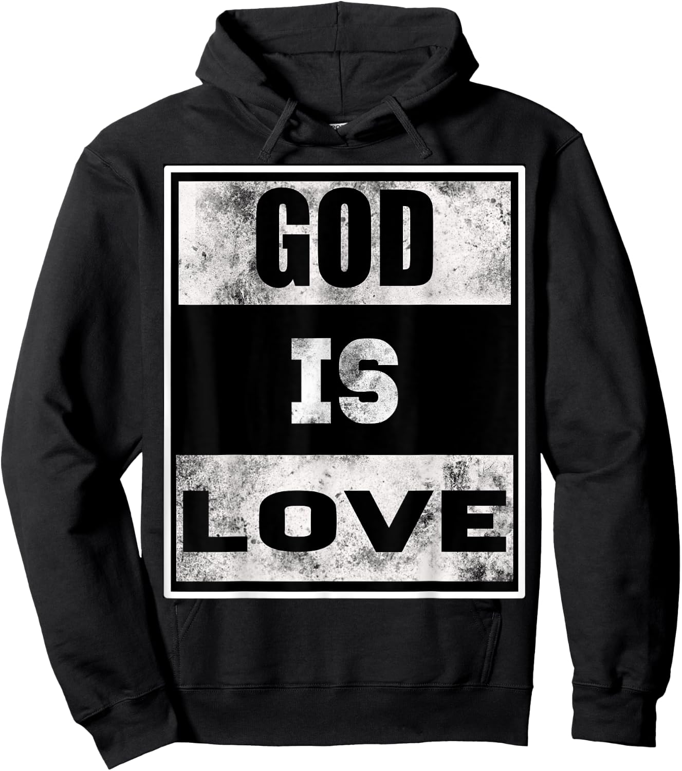 God Is Love: Vintage Christian -Christian Faith Hoodie - Hoodie | Black