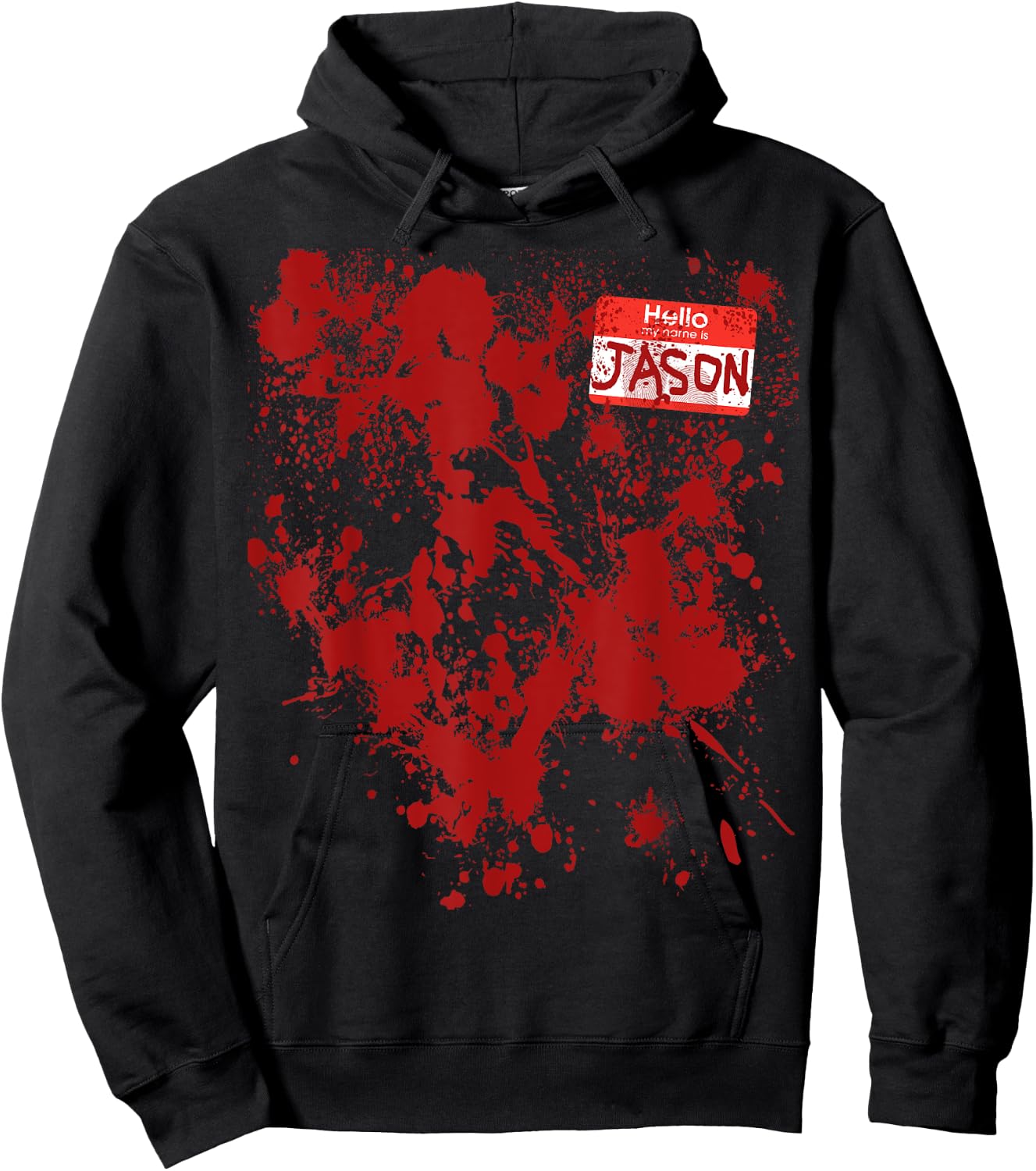 Hello My Name Is Jason Bloody Funny Halloween Costume Hoodie - Hoodie | Black